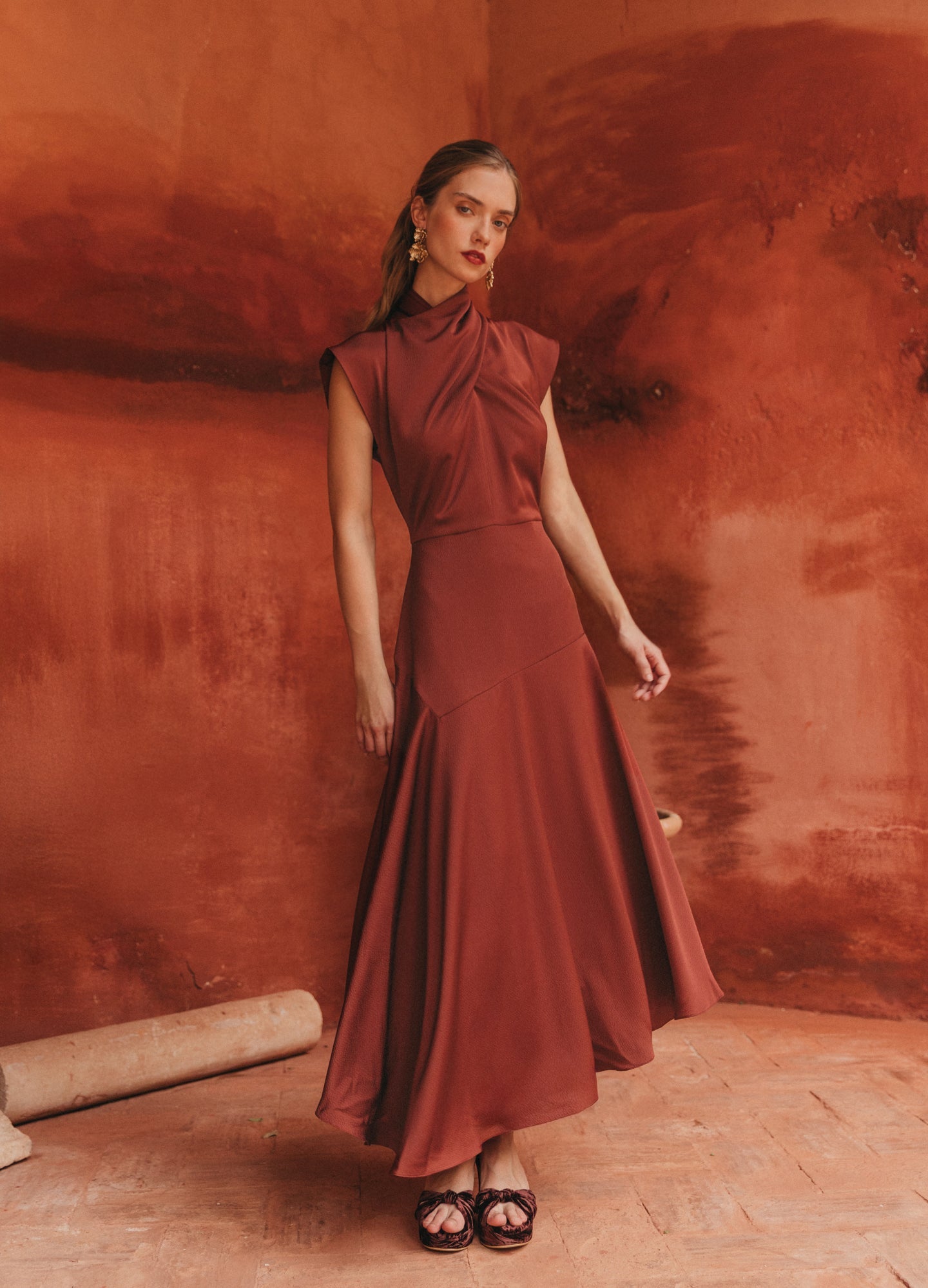 Vestido Zaria Terracota