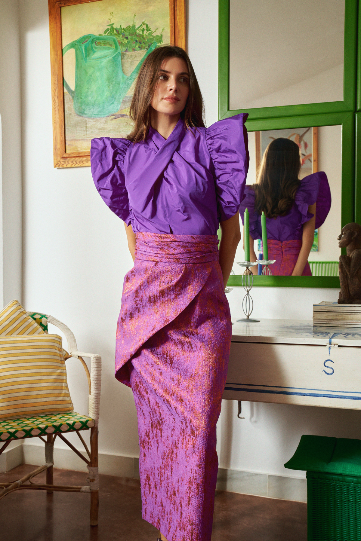 Camisa Atea Morado