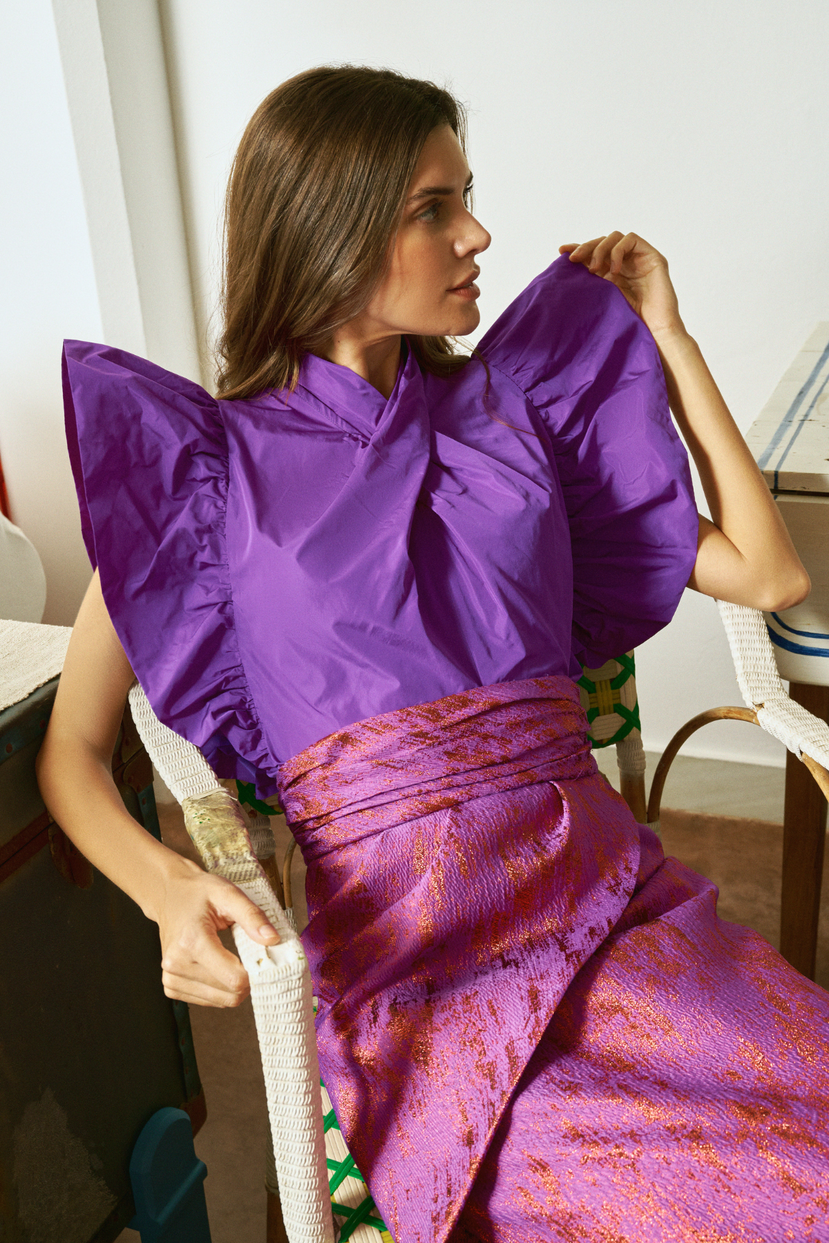 Camisa Atea Morado