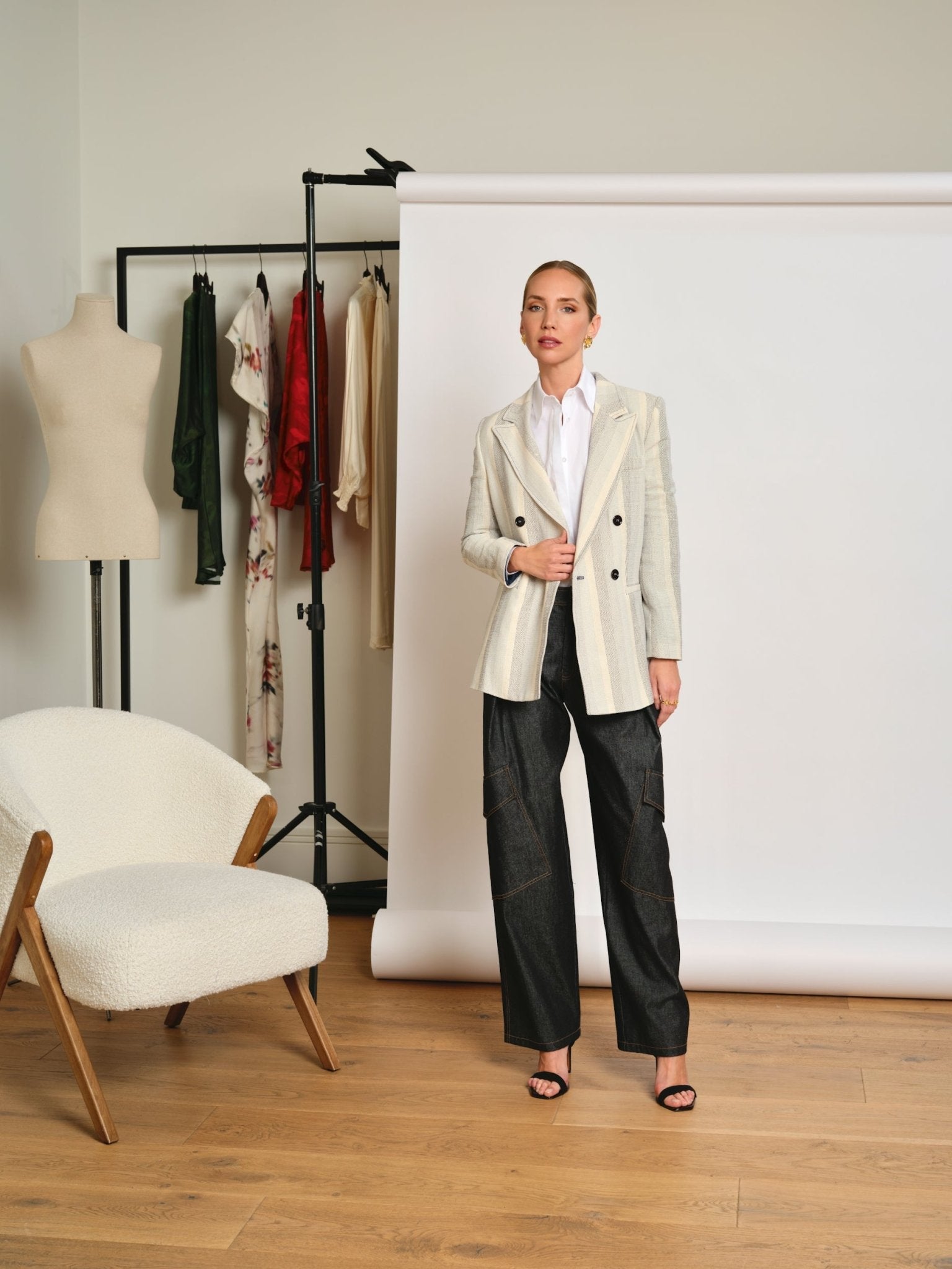 BLAZER DE RAYAS AZUL TOM