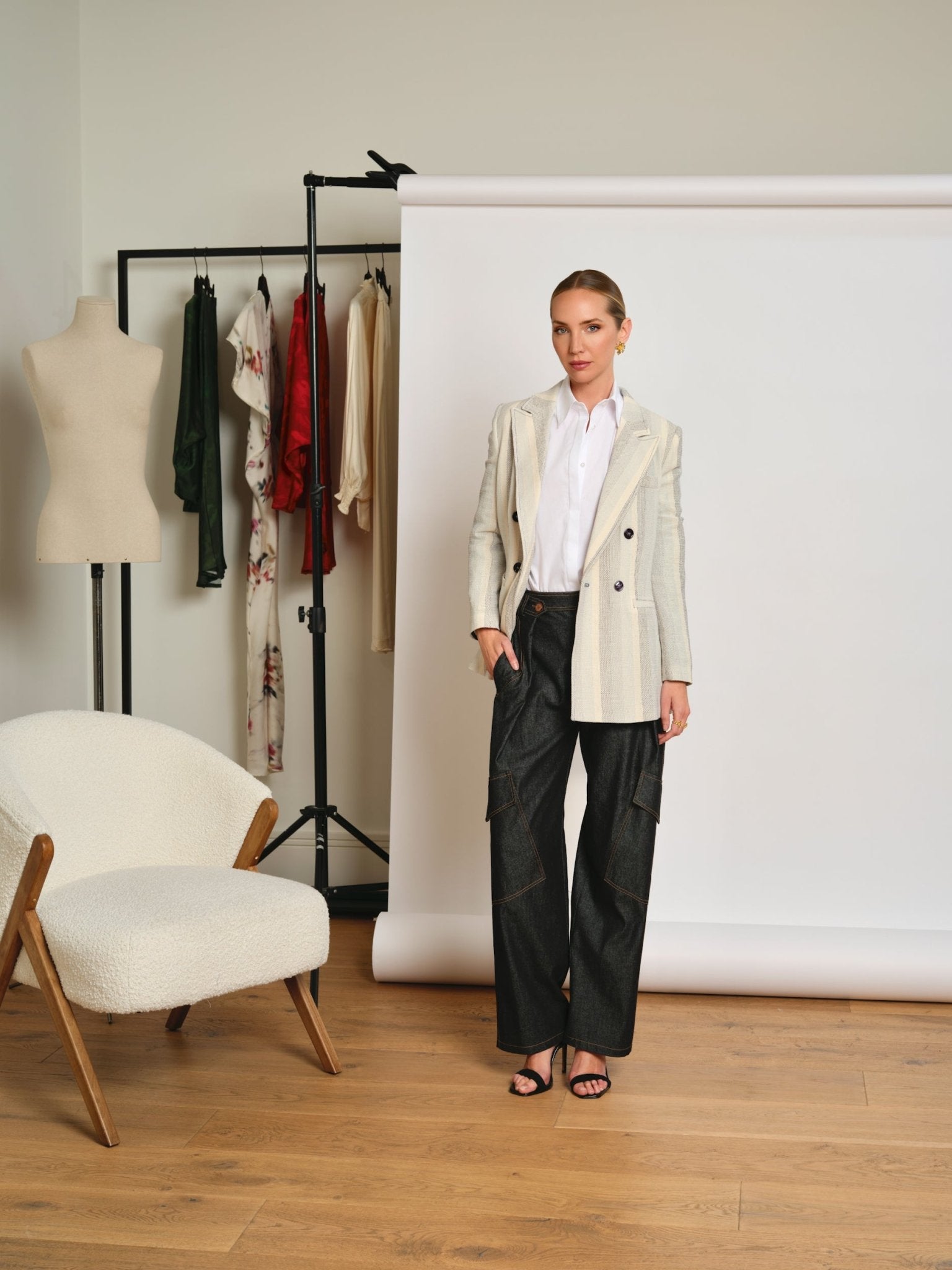BLAZER DE RAYAS AZUL TOM