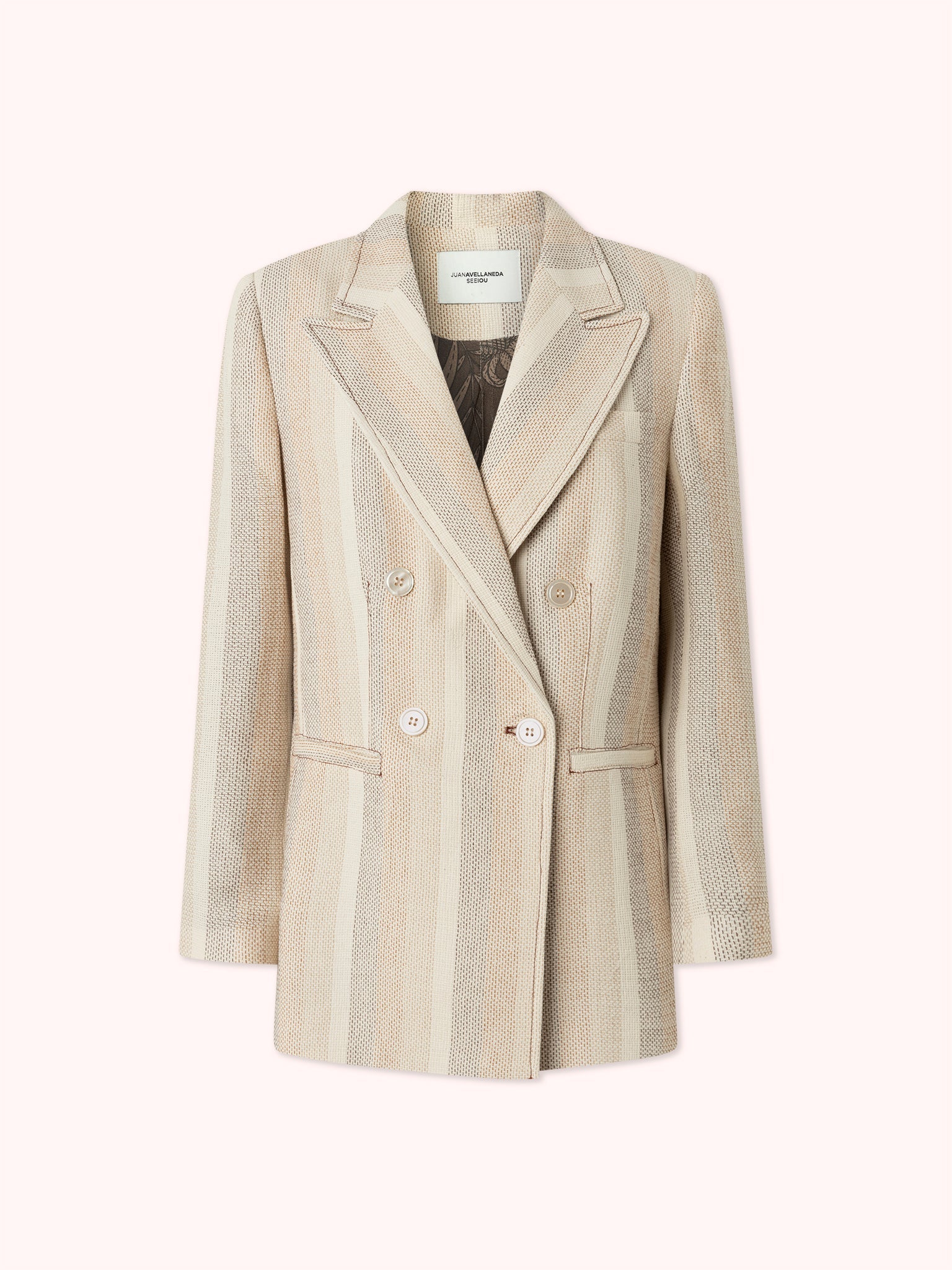 BLAZER DE RAYAS CAMEL TOM
