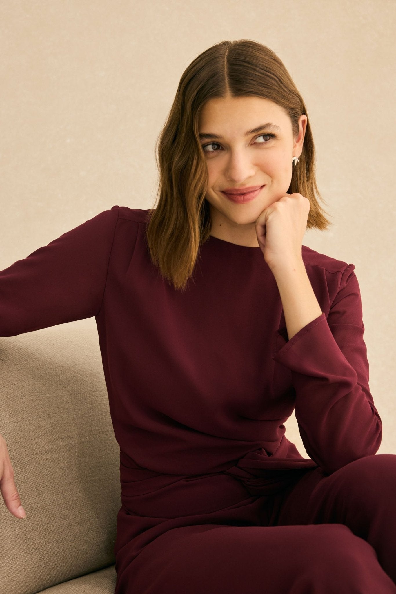 Blusa BAILE Burdeos Monastrell