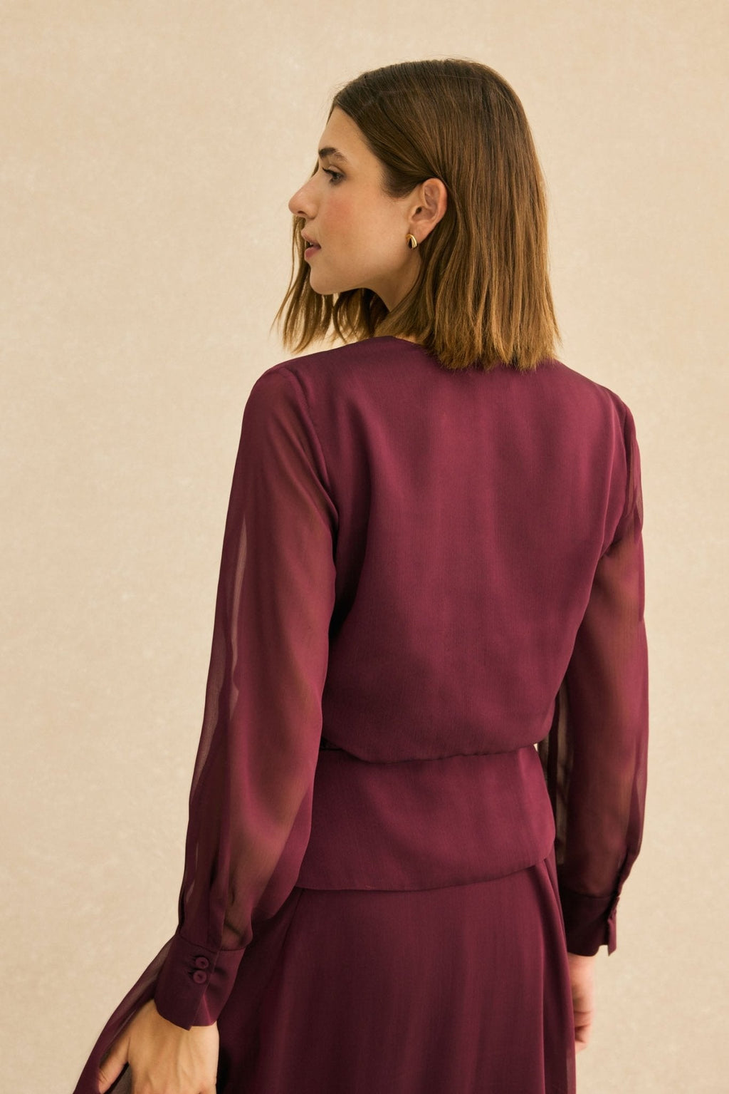 Blusa CLAIRE Burdeos Monastrell