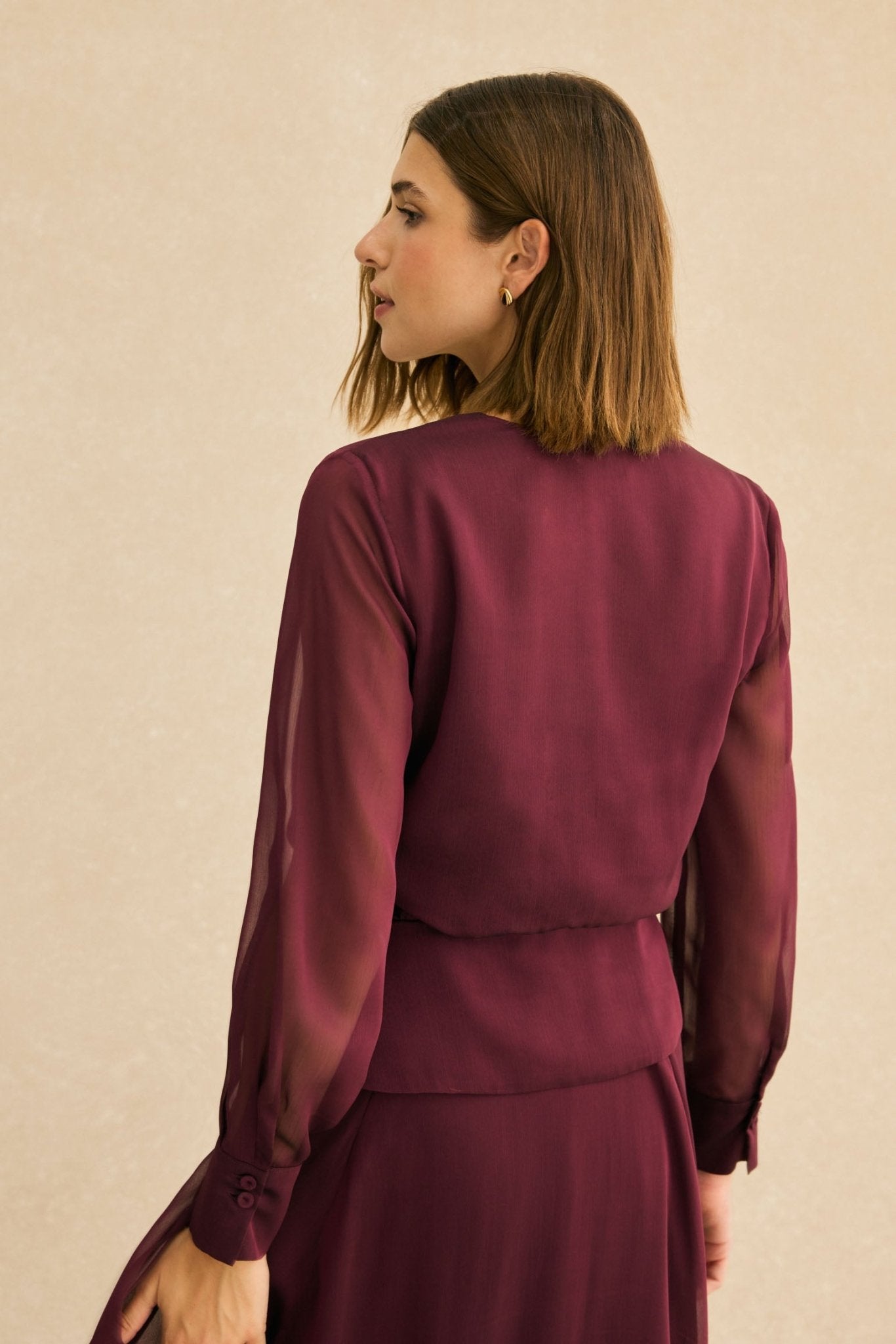 Blusa CLAIRE Burdeos Monastrell