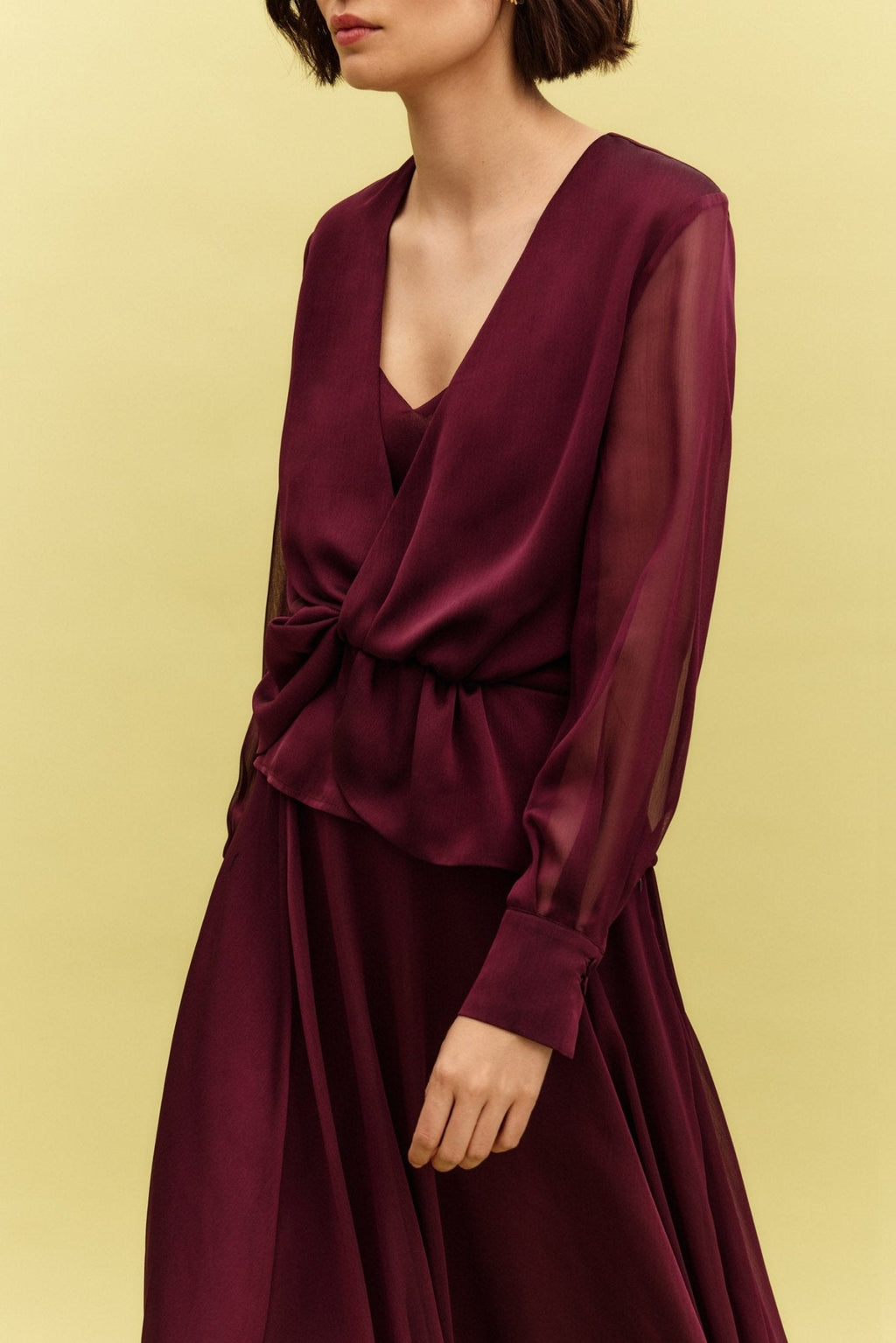 Blusa CLAIRE Burdeos Monastrell