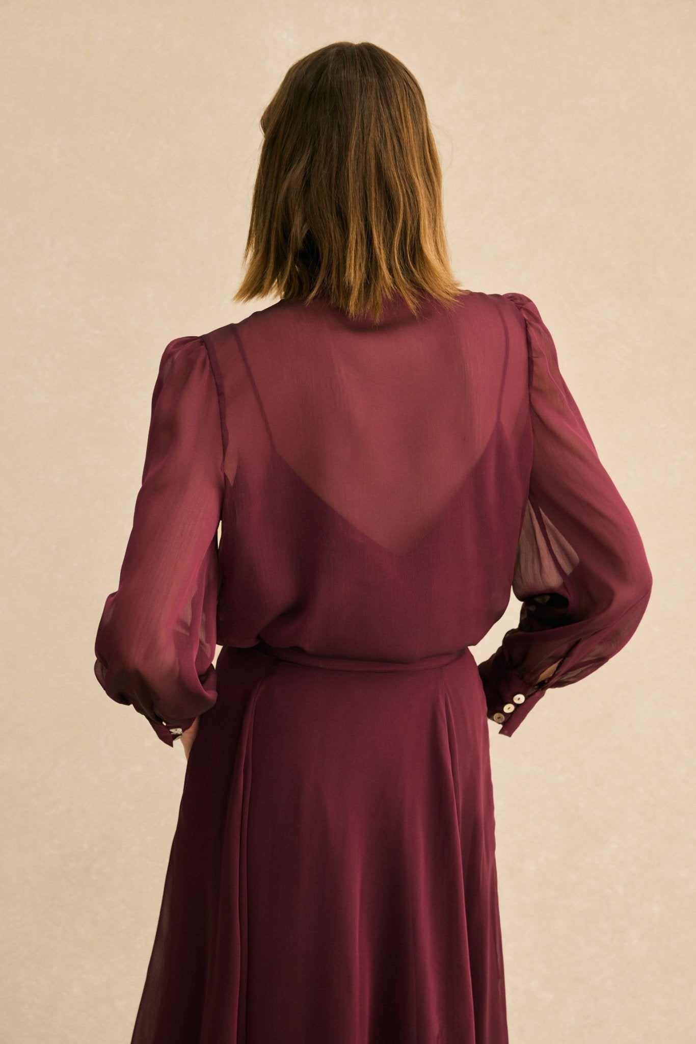 Blusa PAULINE Burdeos Monastrell