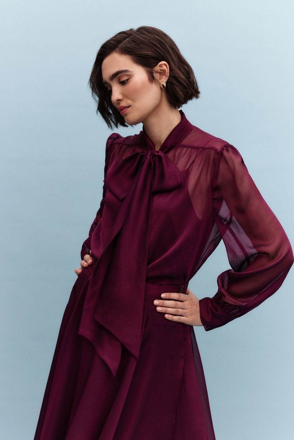 Blusa PAULINE Burdeos Monastrell