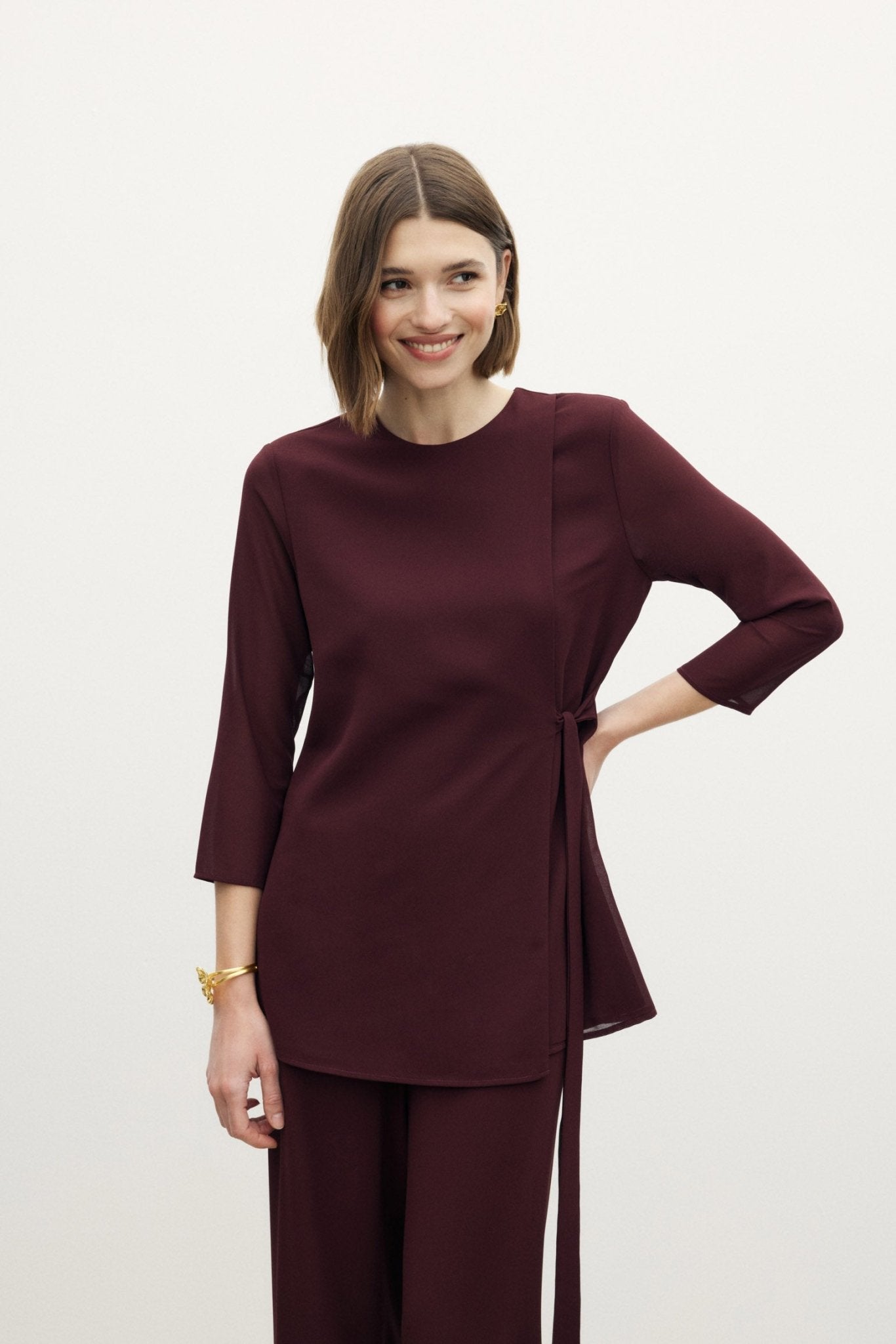 BLUSA QUITA BURGUNDY