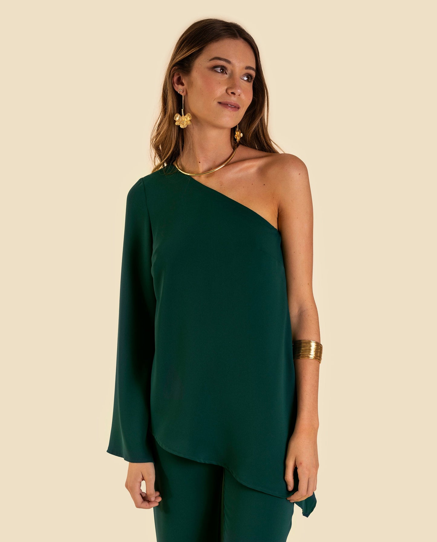 BLUSA MRS. OLMOS  VERDE BOTELLA