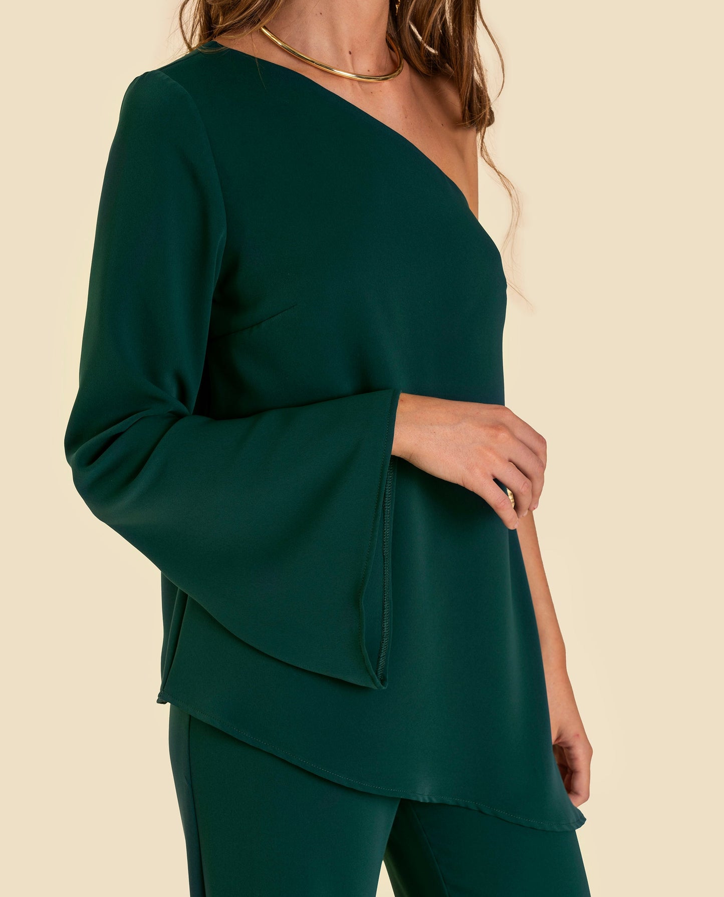 BLUSA MRS. OLMOS  VERDE BOTELLA