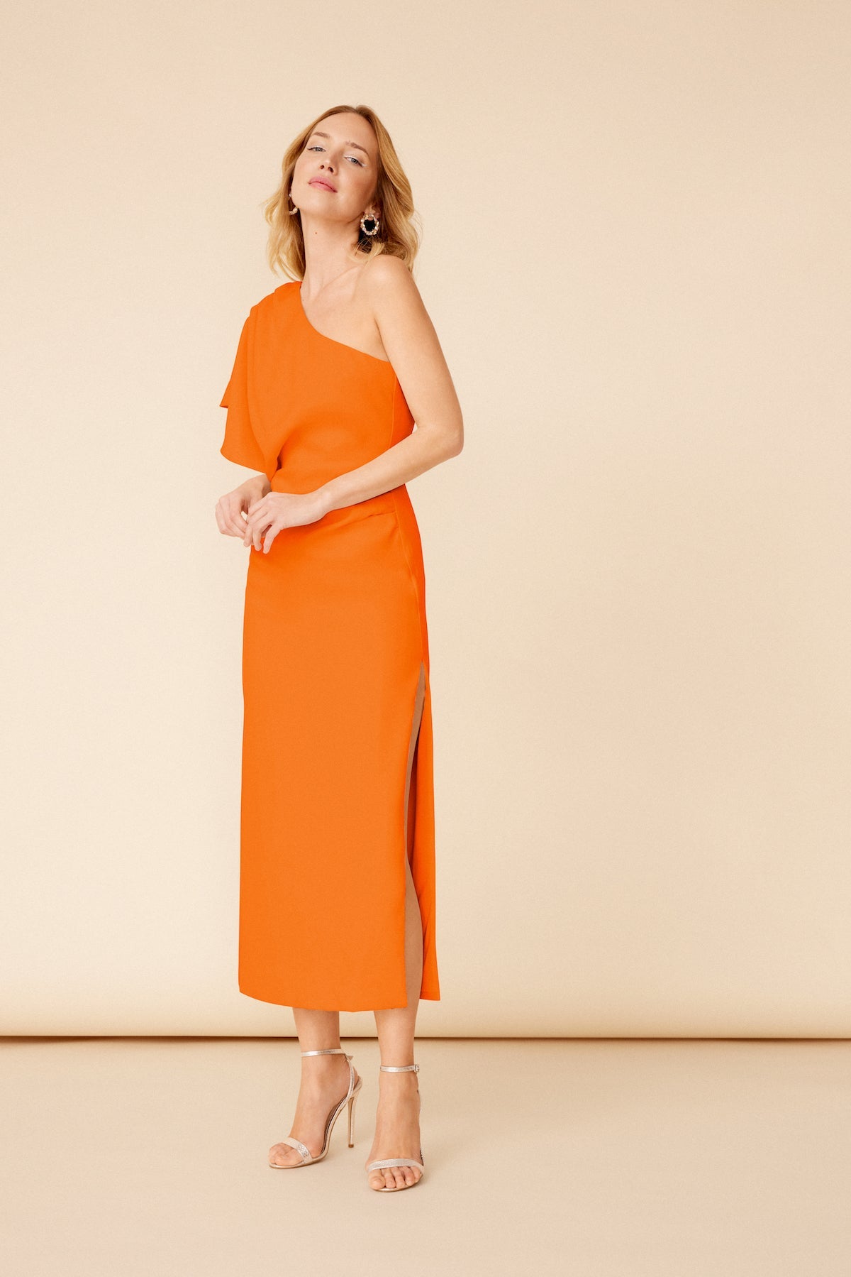 VESTIDO MARCELA ORANGE  WISTERIA