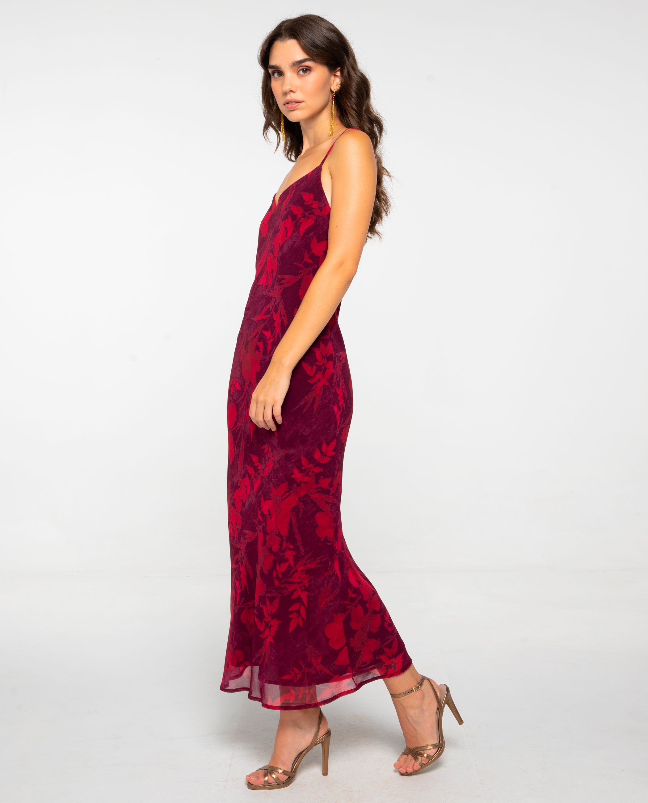 VESTIDO y CHAQUETA ADELA · GRANATE