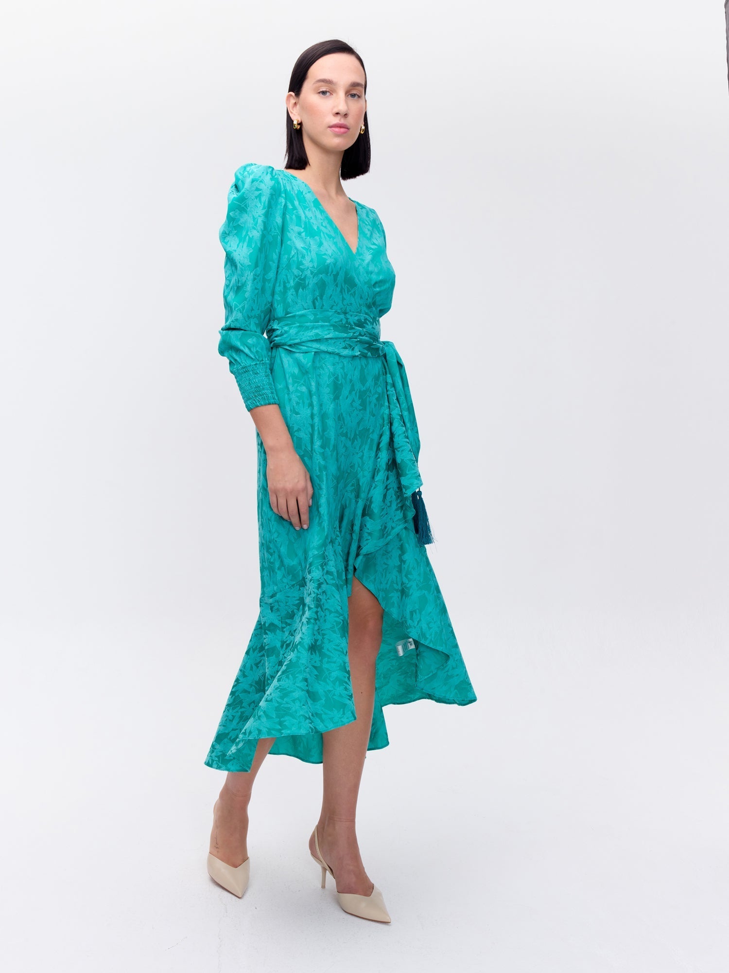 ENDLESS GREEN - Vestido wrap JCQRD verde