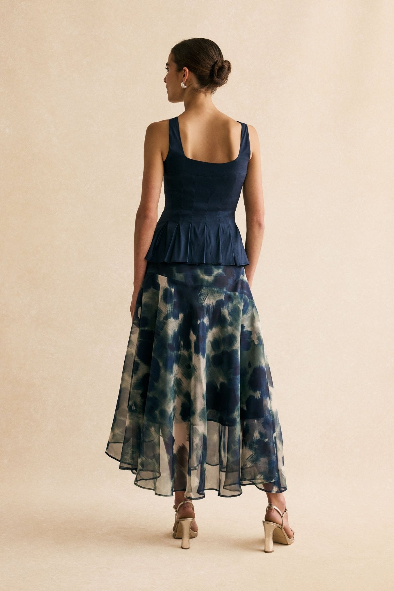 Falda SAMANÁ Estampado Azul