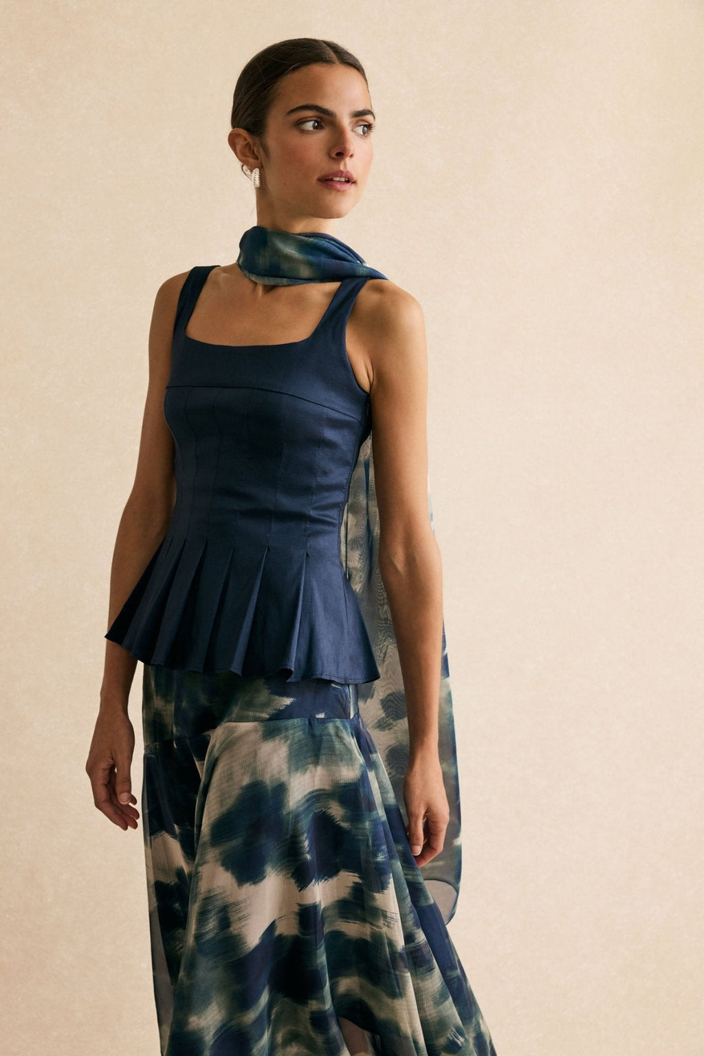 Fular NATI Estampado Azul