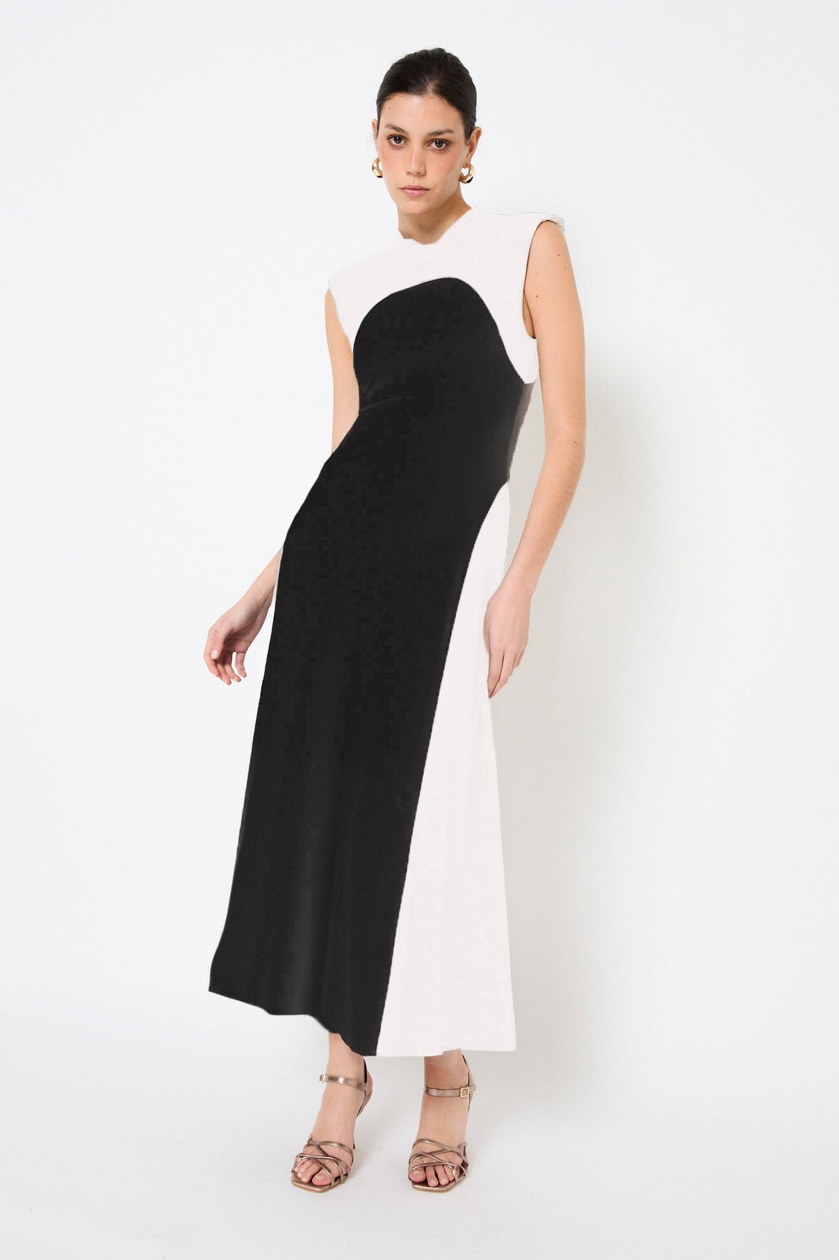 VESTIDO DUO PUNTO BICOLOR