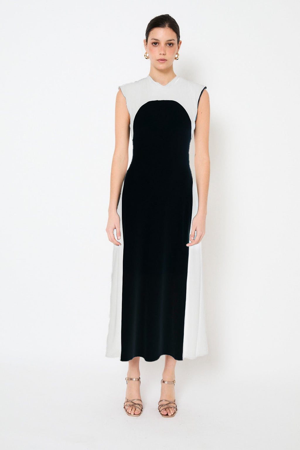 VESTIDO DUO PUNTO BICOLOR