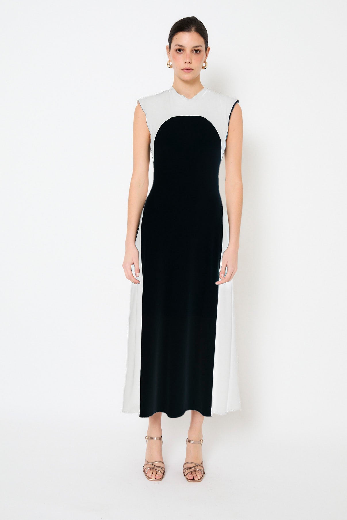 VESTIDO DUO PUNTO BICOLOR