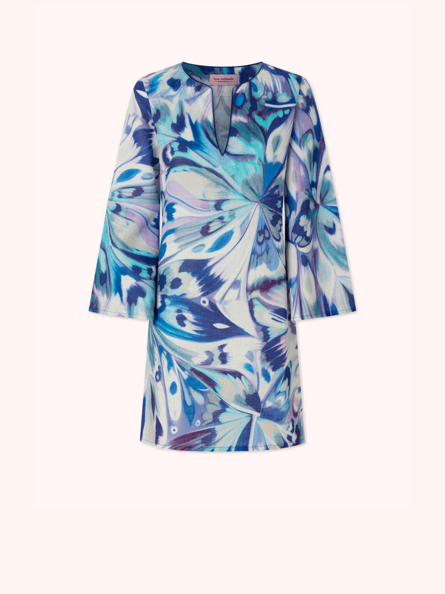 KAFTÁN CORTO AZUL MUSTIQUE