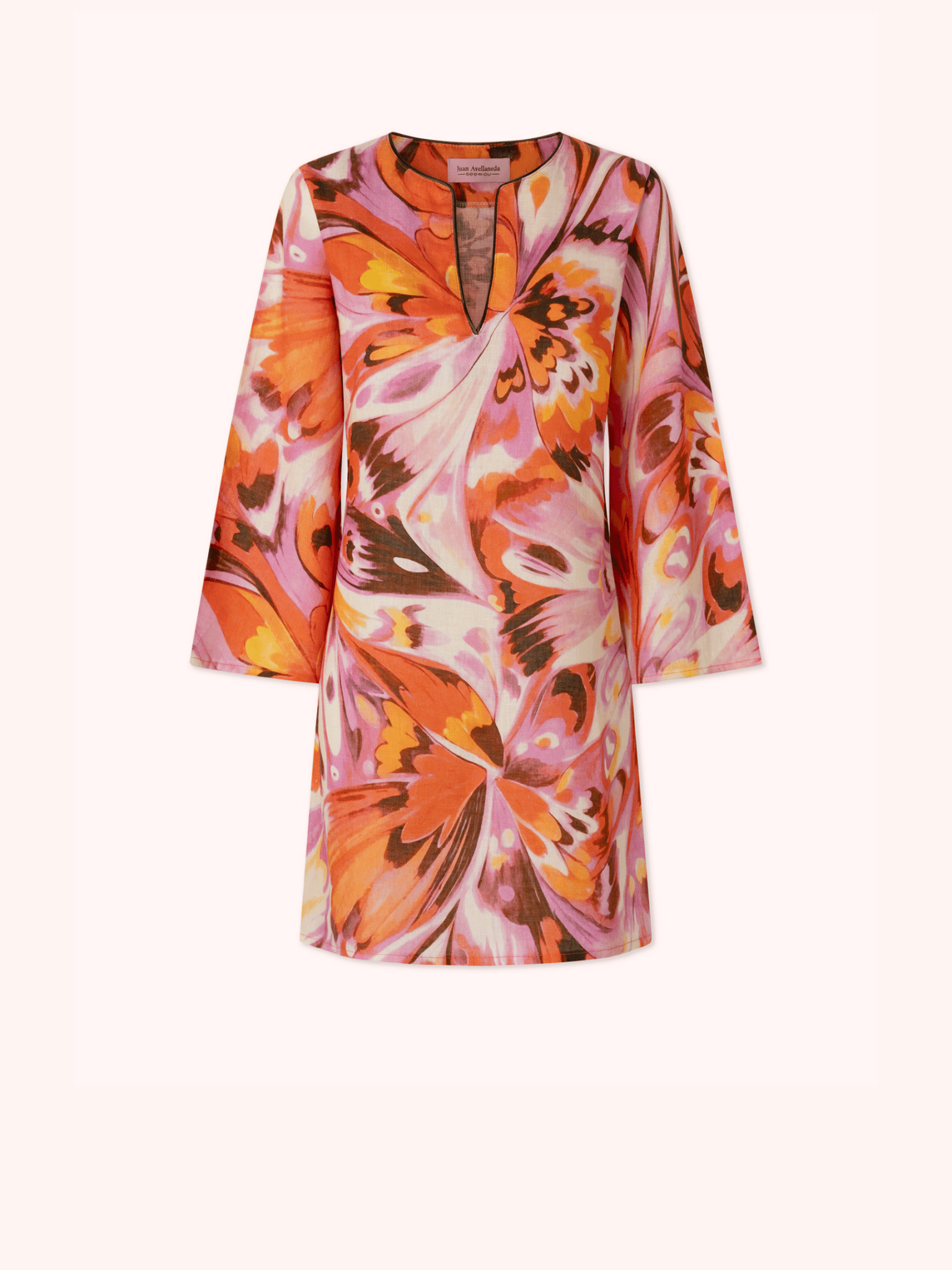 KAFTÁN CORTO ROSA MUSTIQUE
