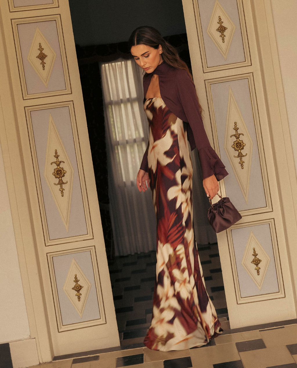 CHAQUETA MANGAS GASA · CIRUELA