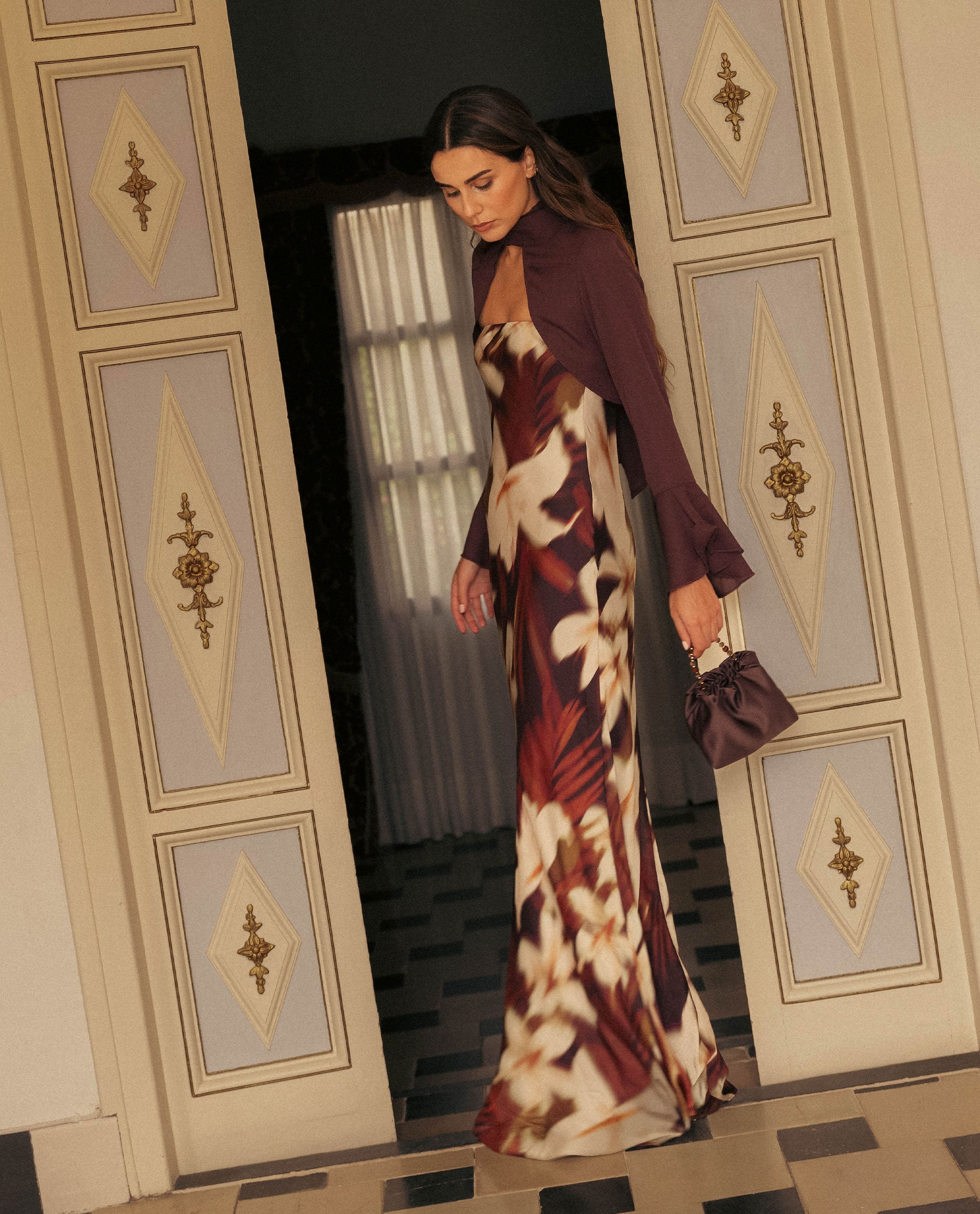 CHAQUETA MANGAS GASA · CIRUELA