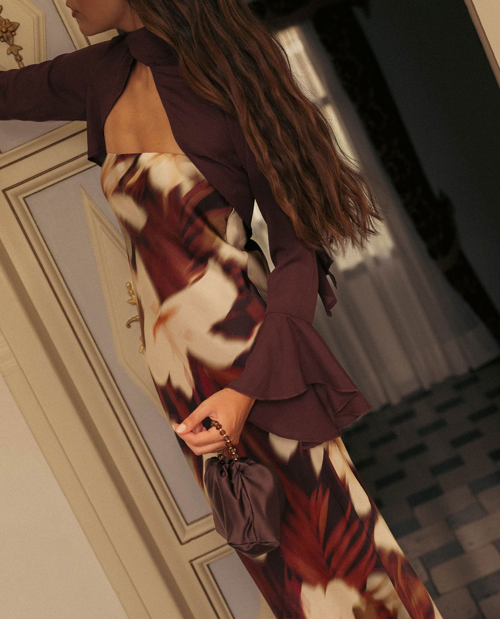 CHAQUETA MANGAS GASA · CIRUELA