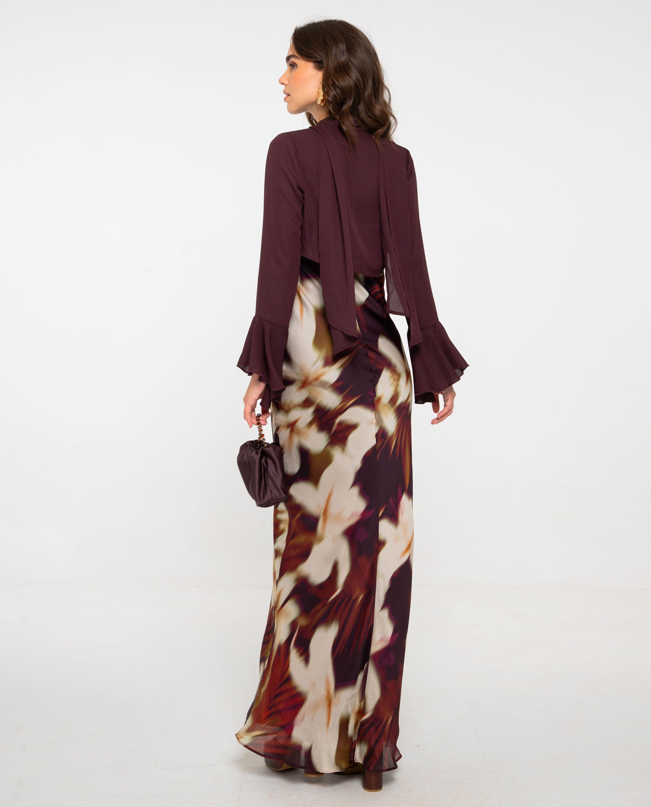 CHAQUETA MANGAS GASA · CIRUELA