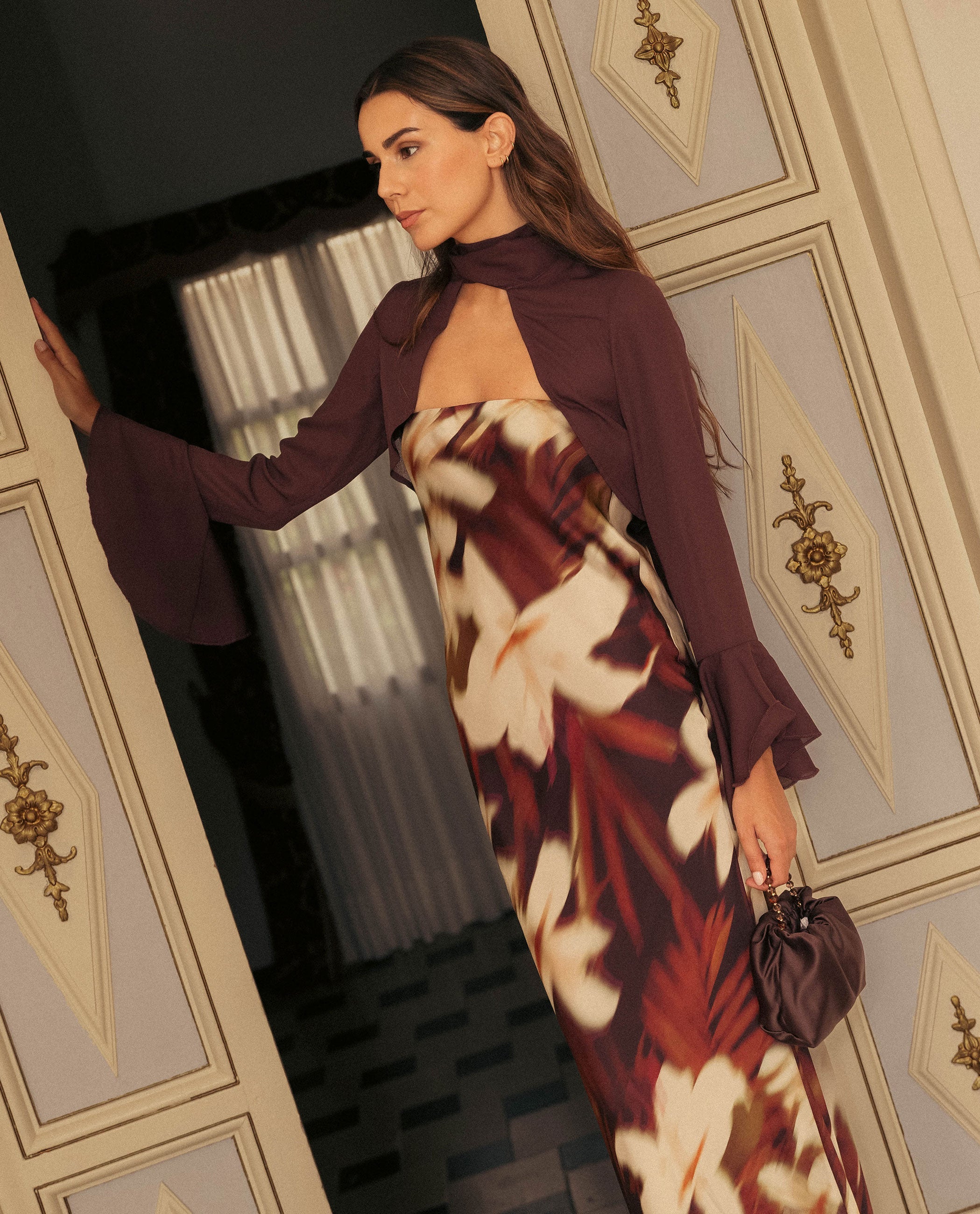 CHAQUETA MANGAS GASA · CIRUELA