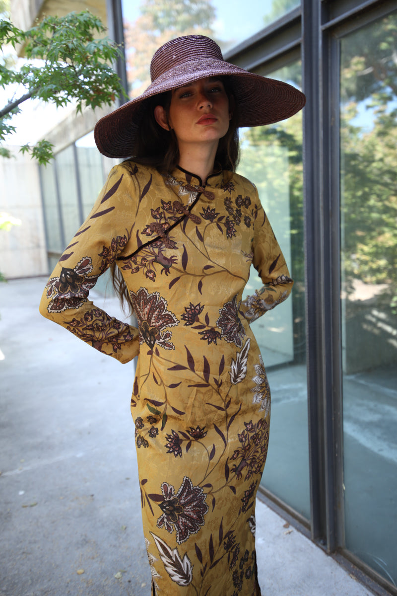 Vestido Sakura Mostaza