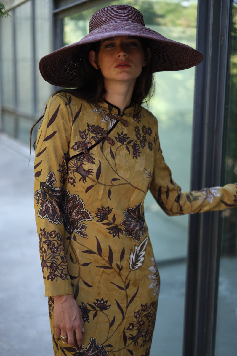 Vestido Sakura Mostaza