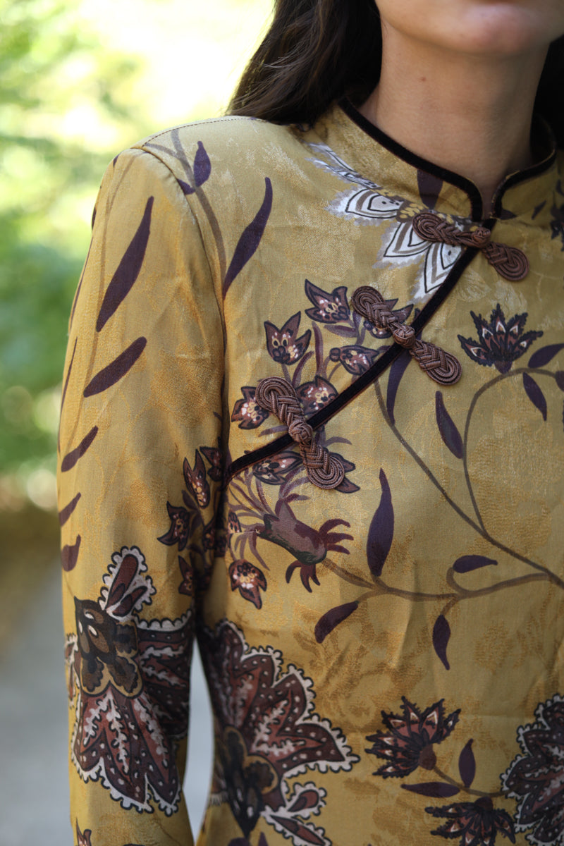 Vestido Sakura Mostaza