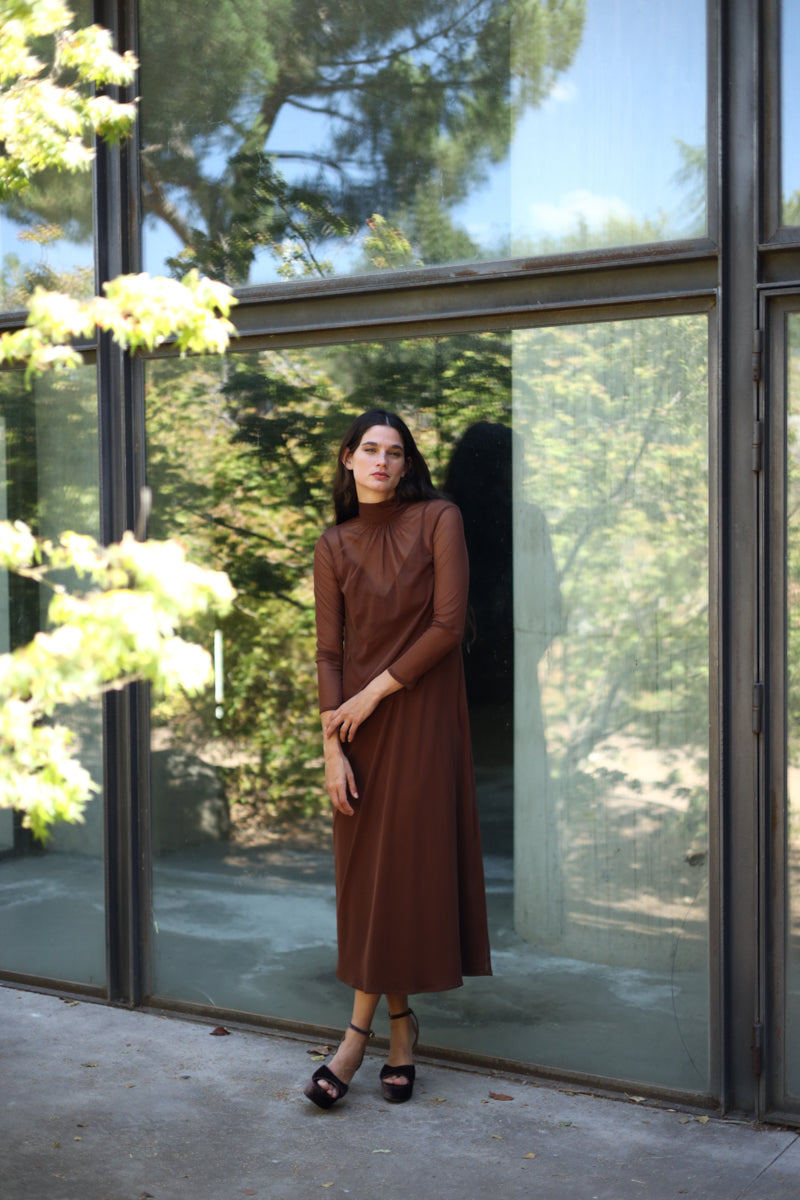 Vestido Coello Chocolate