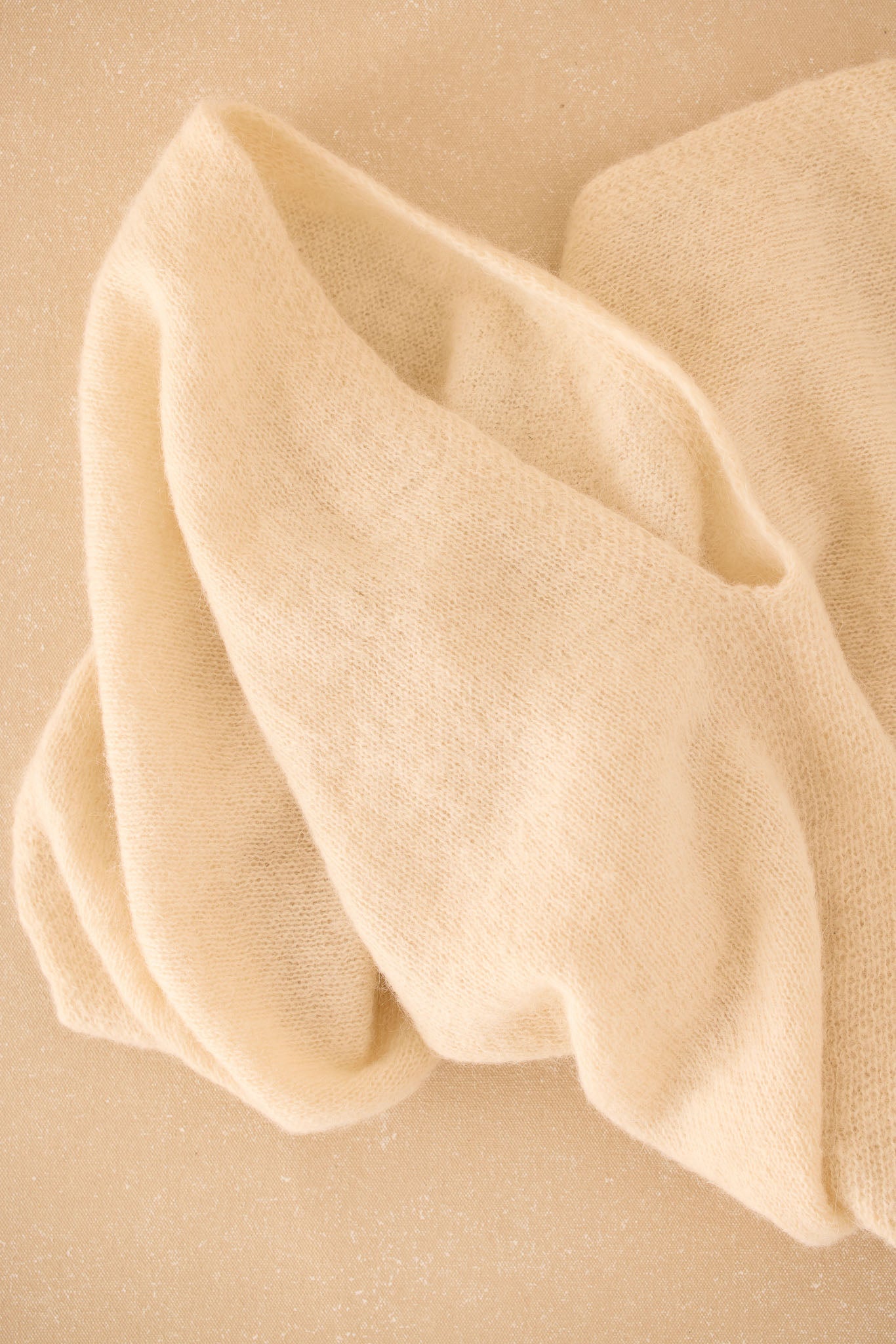 Poncho MOHAIR Blanco