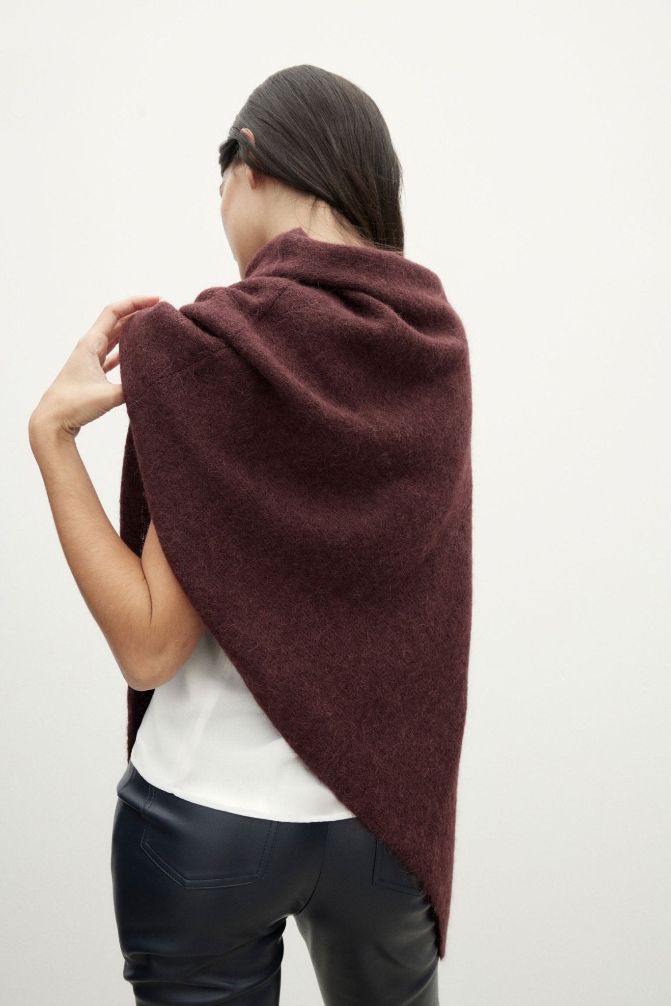 PONCHO MOHAIR CHOCOLATE