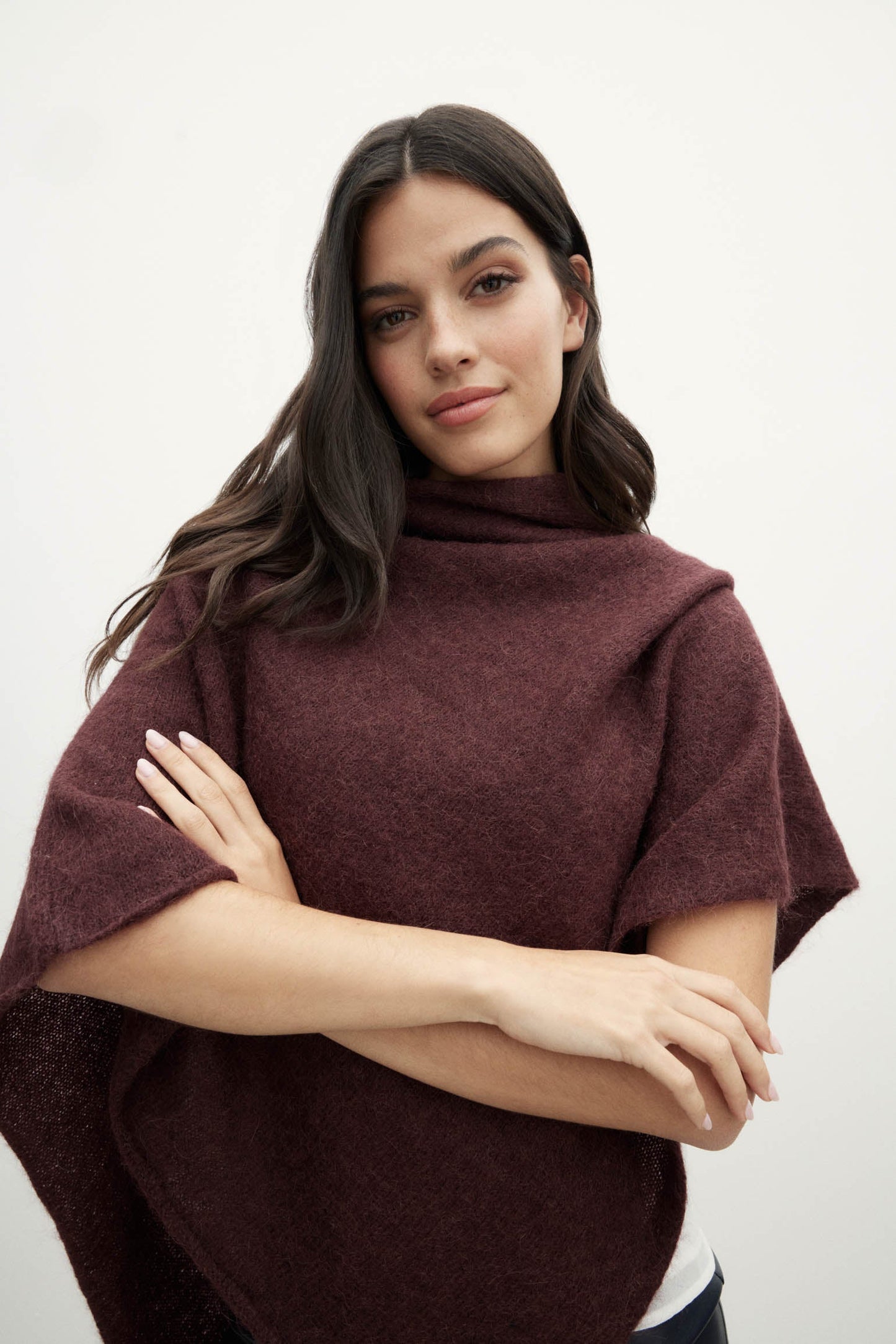 PONCHO MOHAIR CHOCOLATE