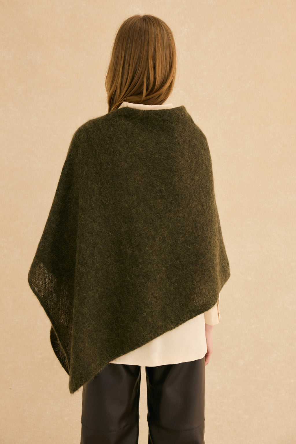 Poncho MOHAIR Khaki