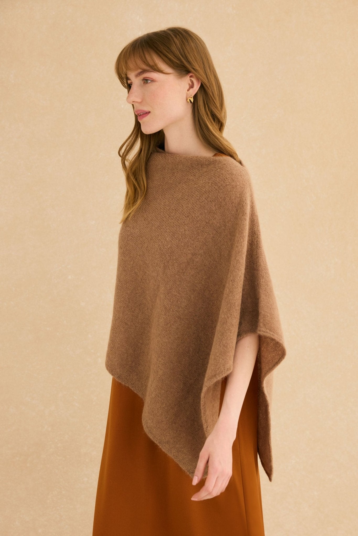 Poncho MOHAIR Caramelo