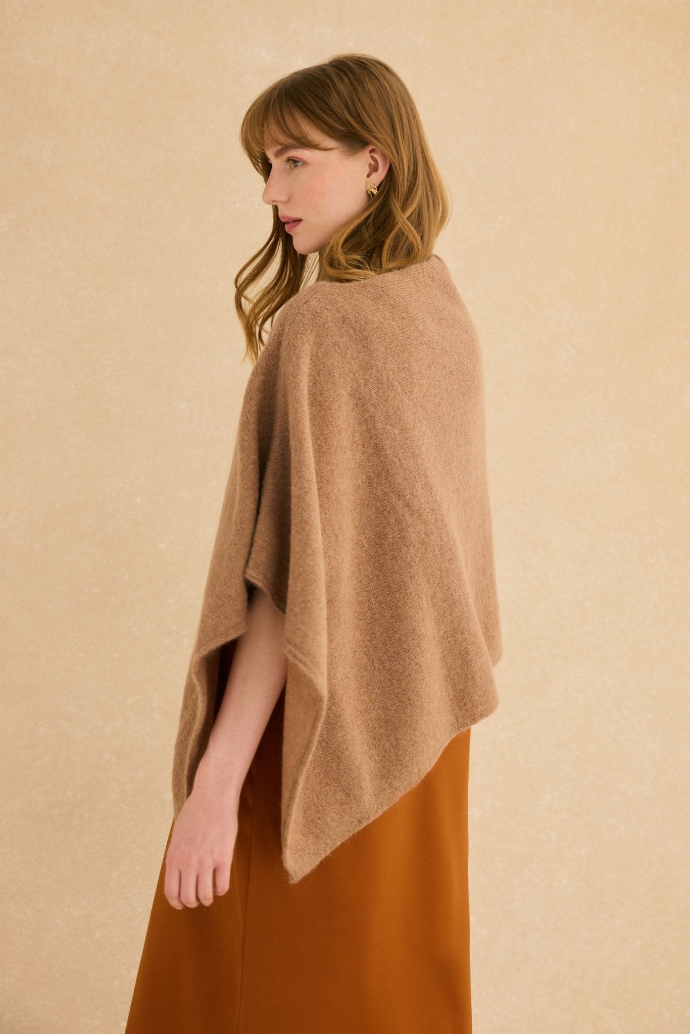Poncho MOHAIR Caramelo