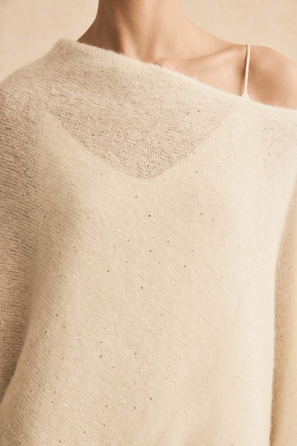 Poncho COLETTE MOHAIR Blanco