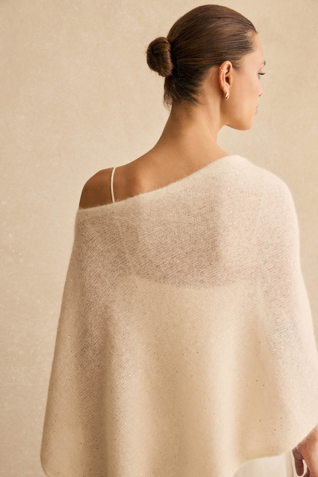 Poncho COLETTE MOHAIR Blanco