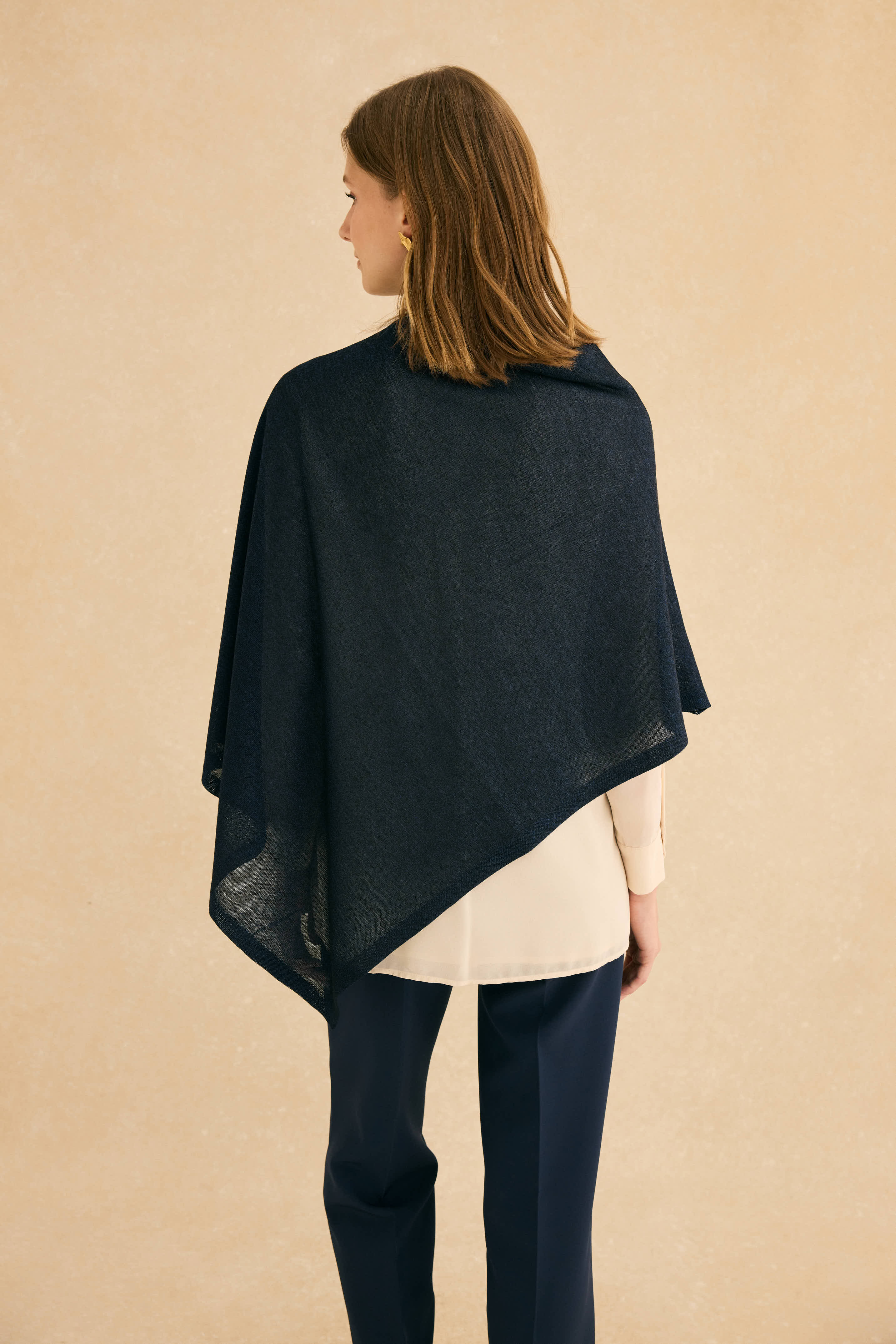 Poncho PUNTO Azul Marino