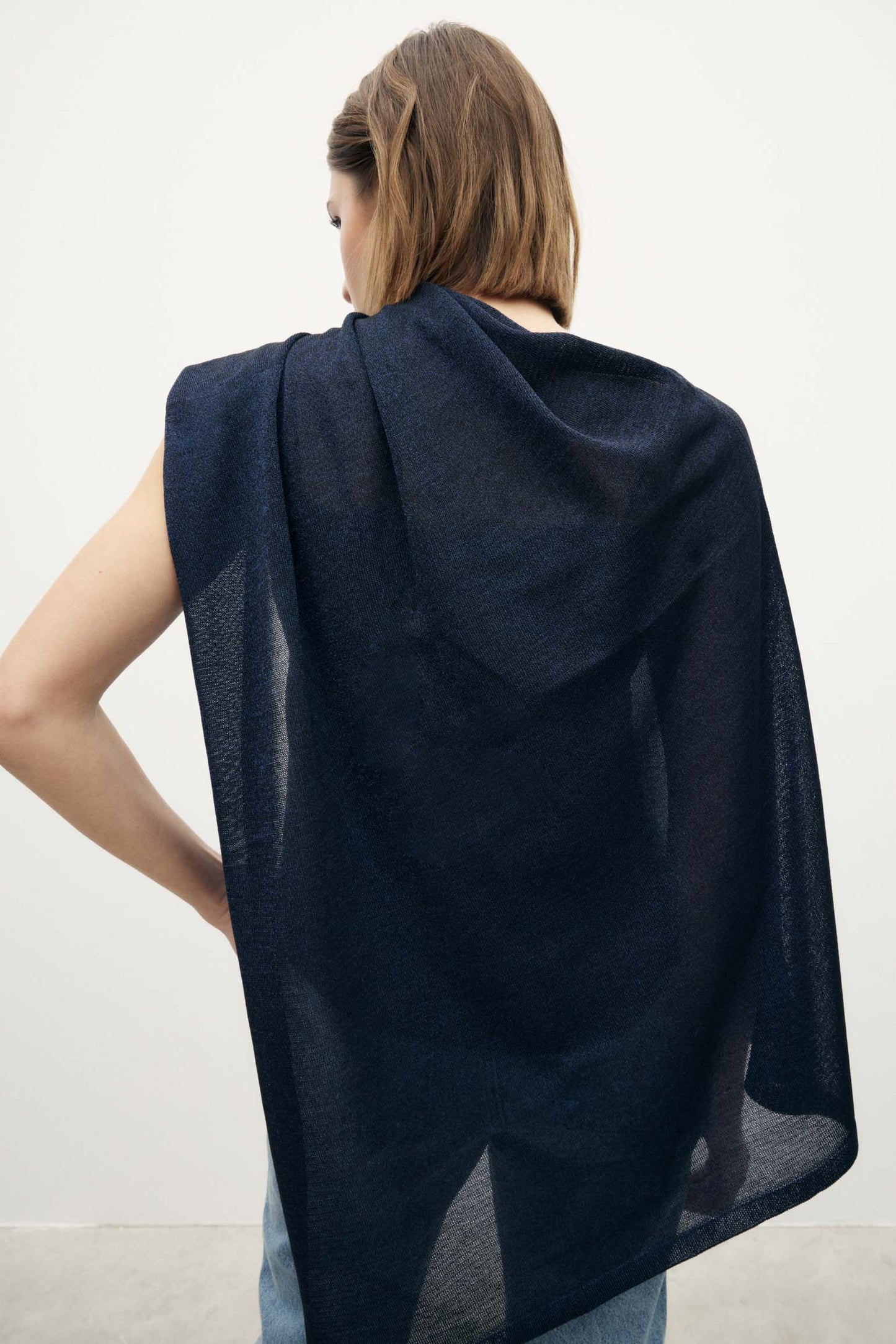 PONCHO PUNTO DARK BLUE