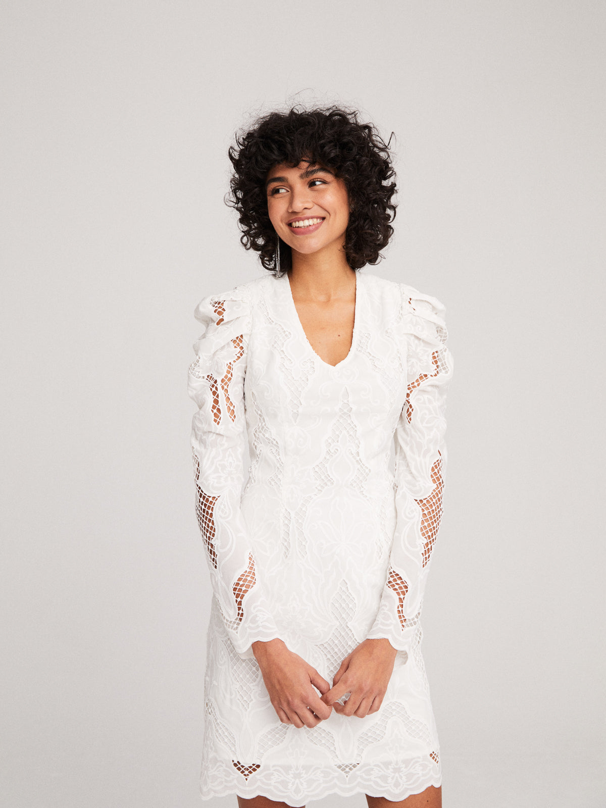 #SEYCHELLES - Vestido corto blanco bordado