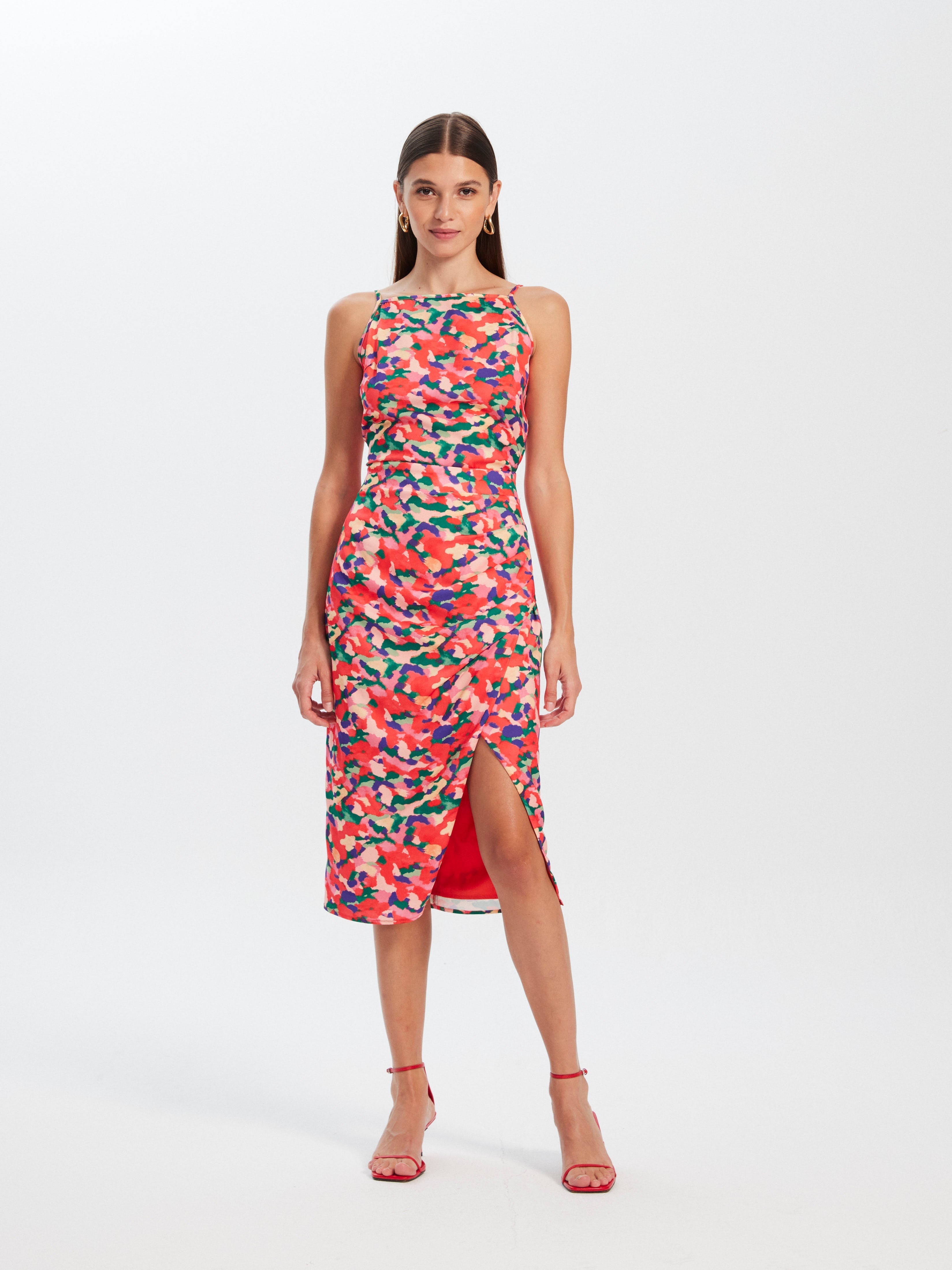 TELMA TOP SUMMER - Top escote cuadrado estampado