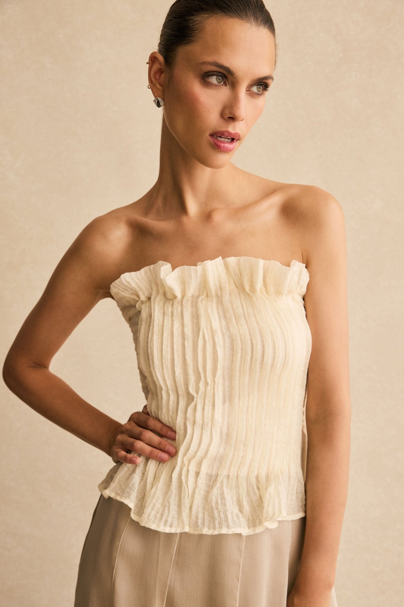 Top BARDOT Crema