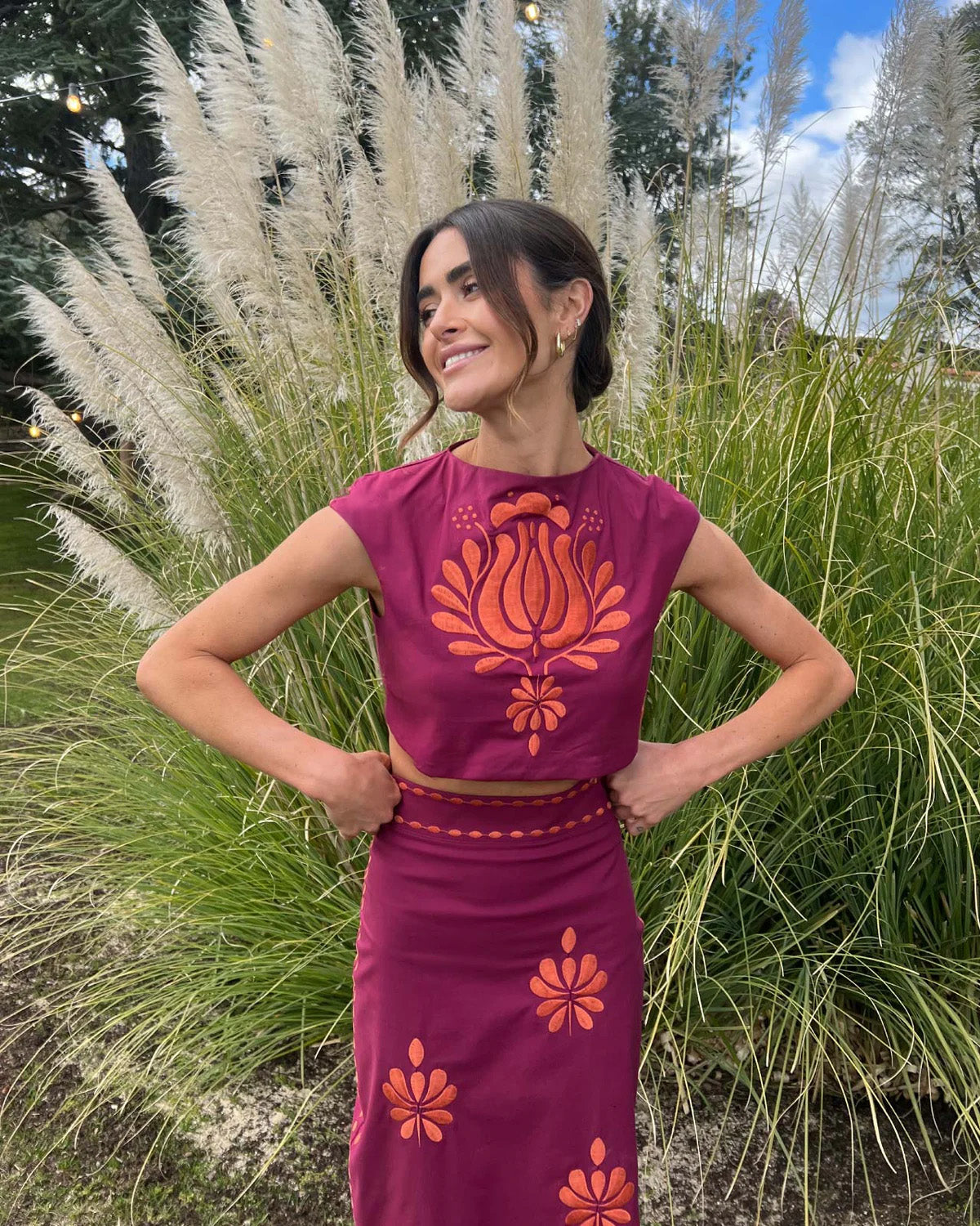 Top Dune Vino Bordado