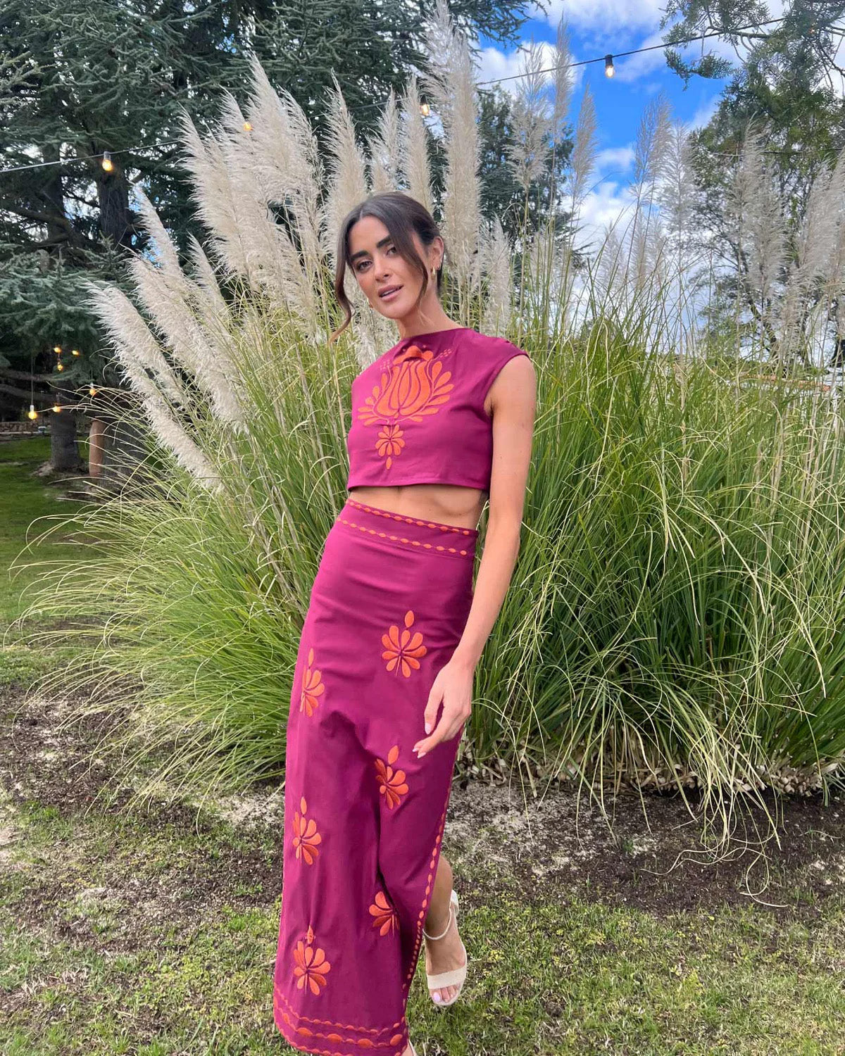 Top Dune Vino Bordado