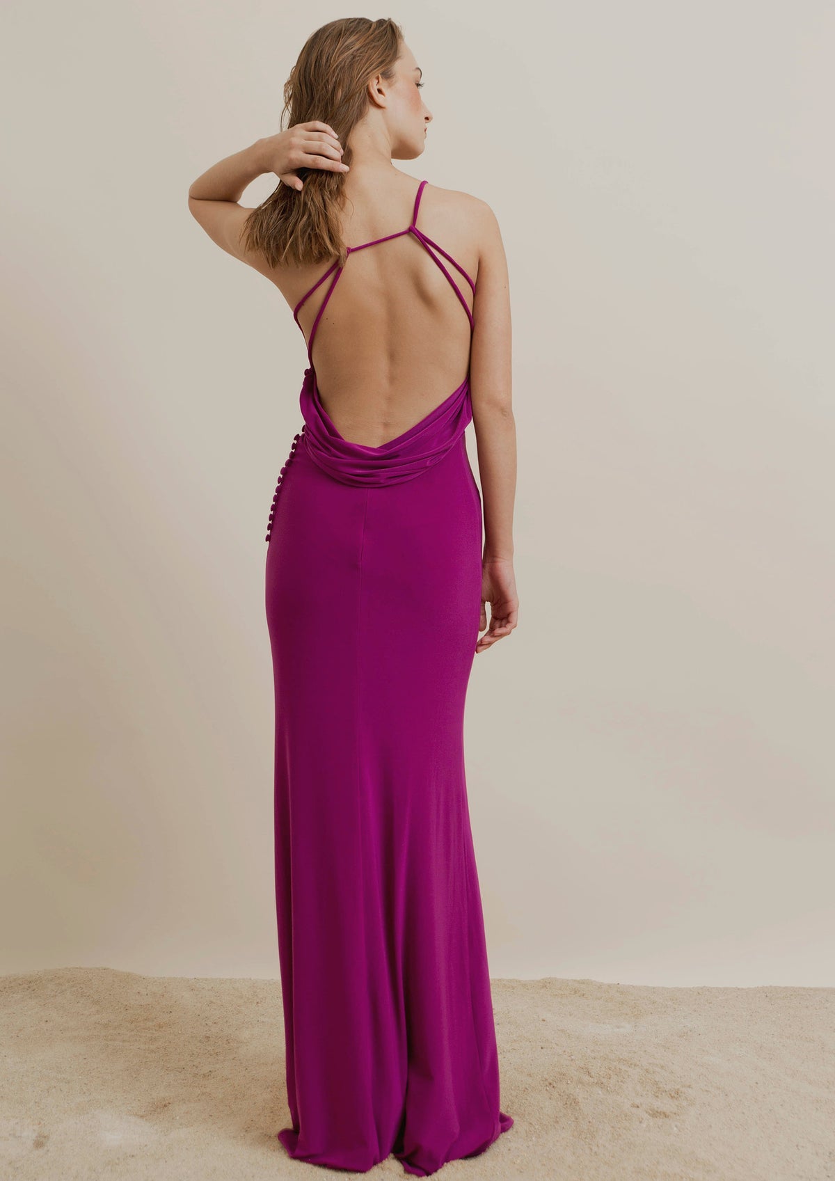 VESTIDO LONG CHIARA BUGANVILLA TALLA 34 Y 36